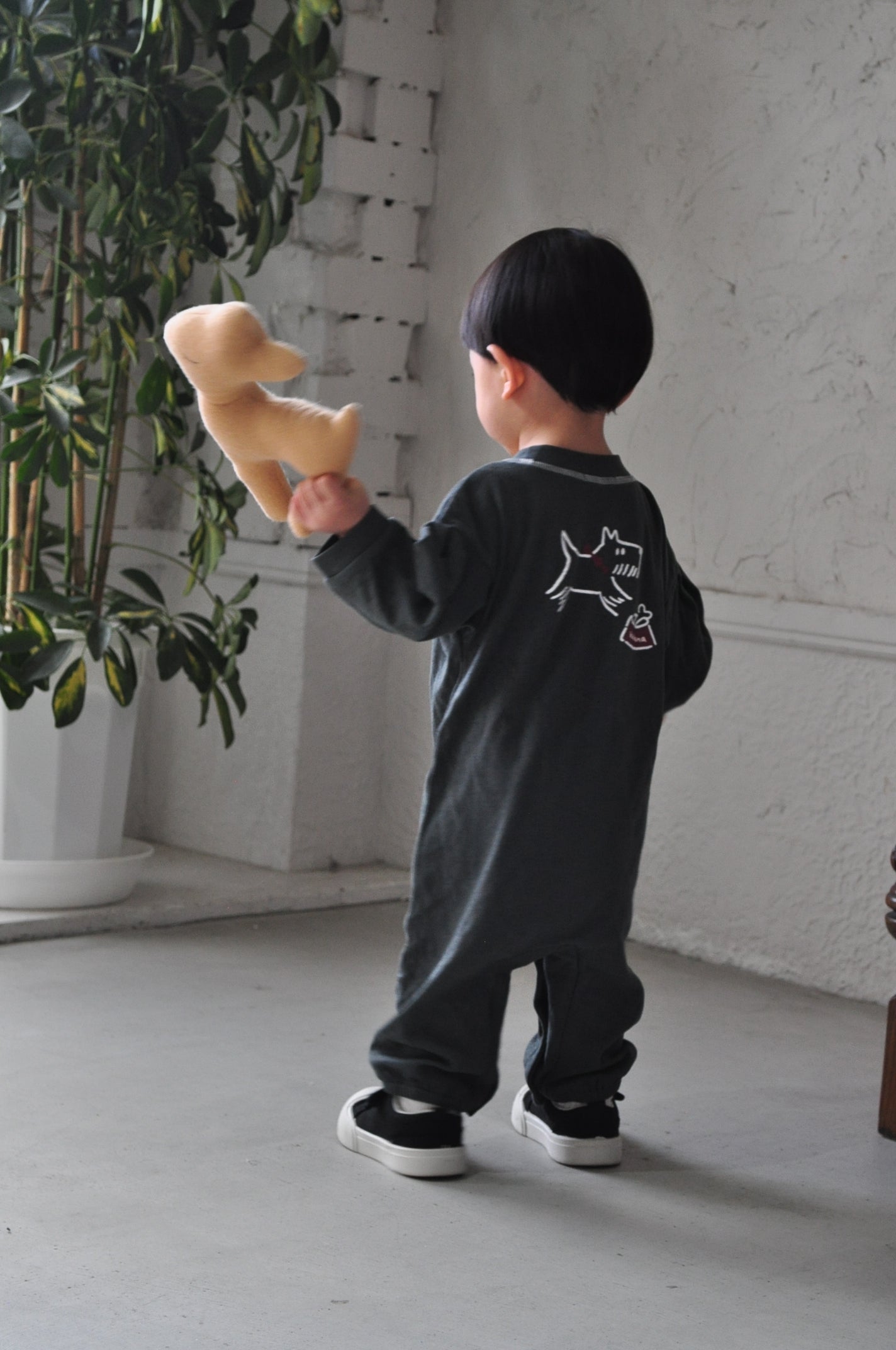 Dog Sweat Coverall【110122】（black）