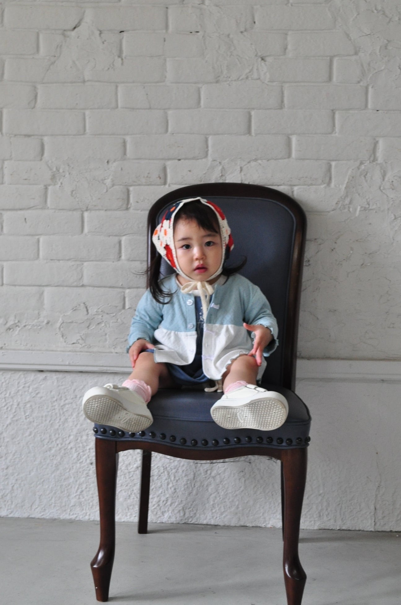 Eyelet Bicolor Cardigan【110130】 (green)