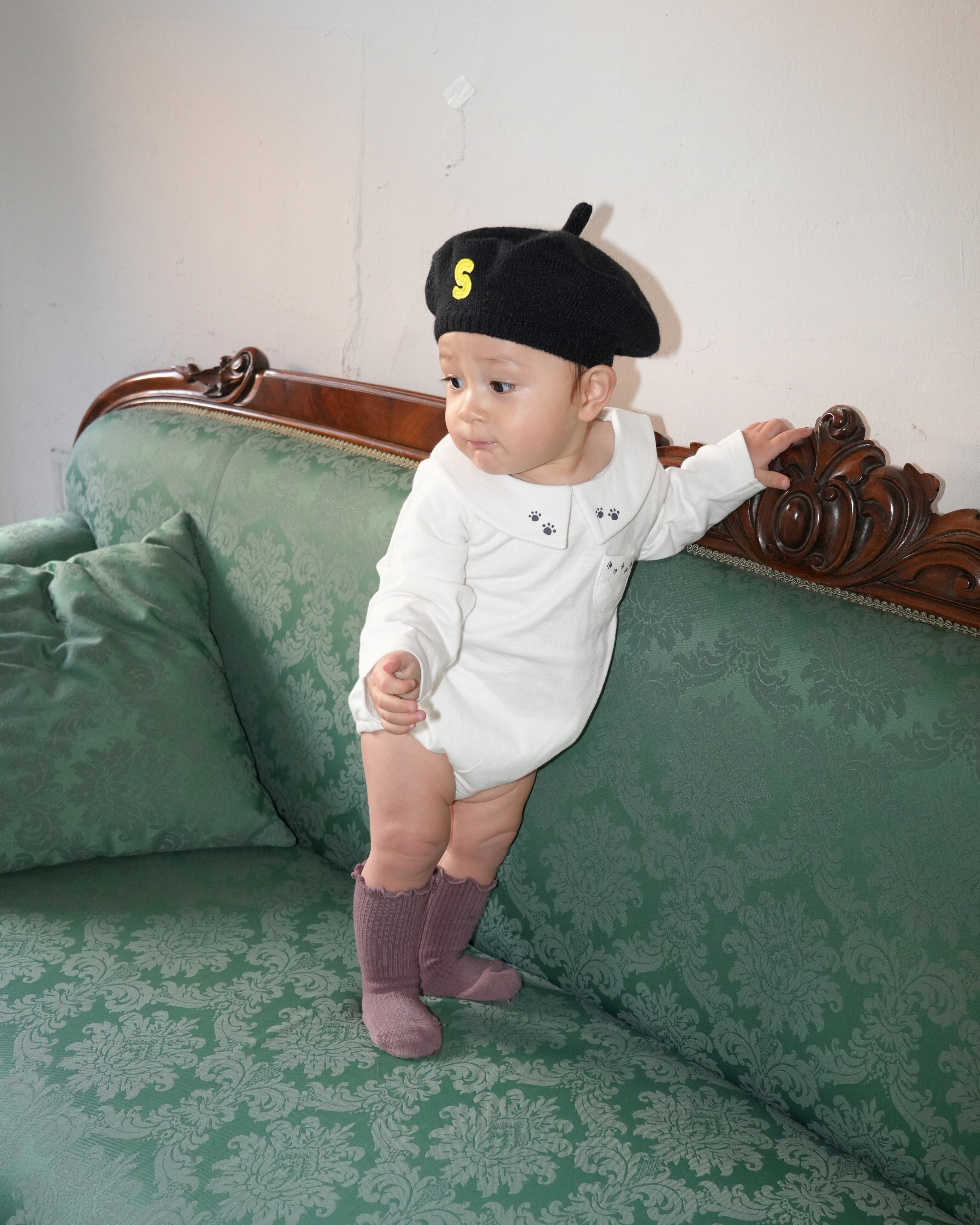 Design Collar Rompers【110121】（white）