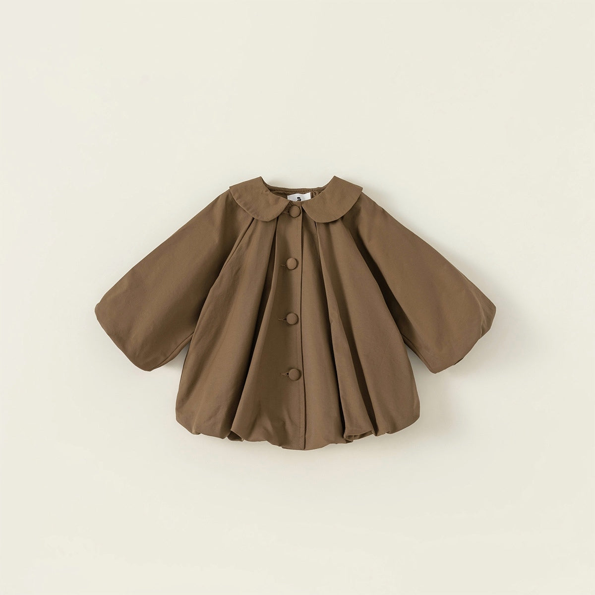 Round collar balloon skirt coat [K191] 