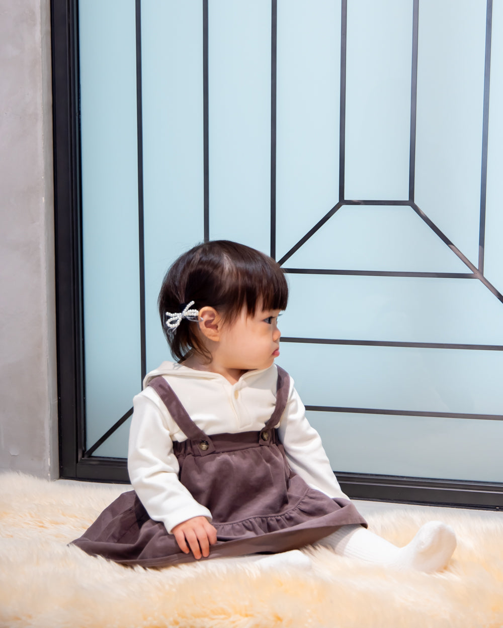 ストレッチスムースセーラーカラーシャツ【110090】（White）