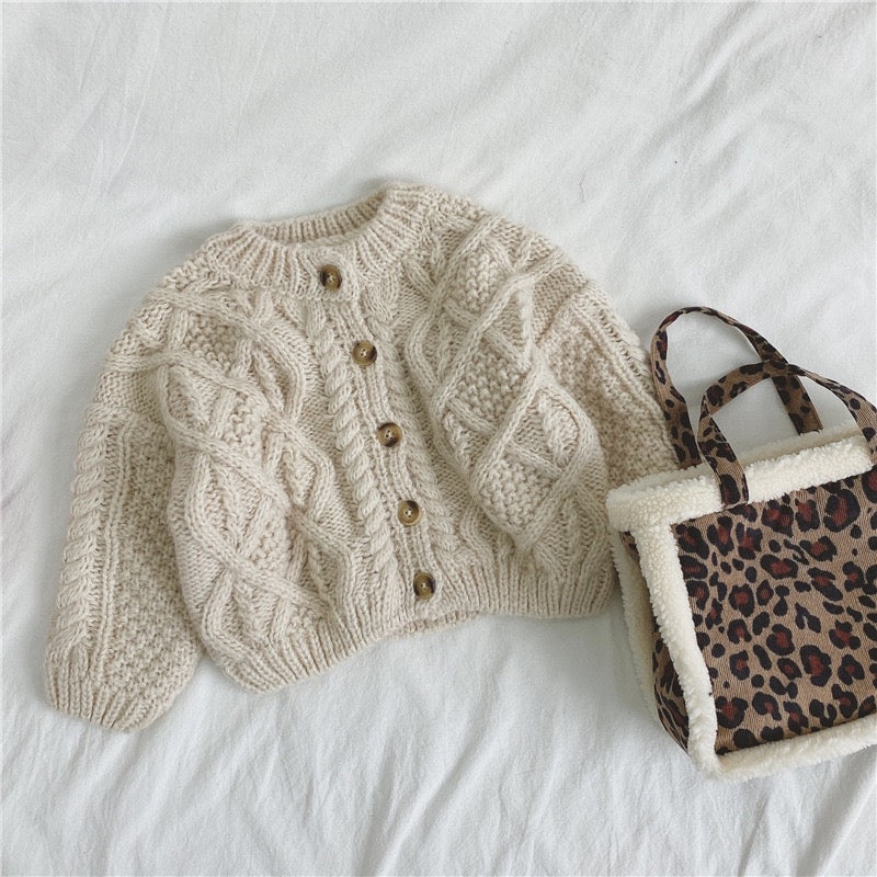 Cable knit cardigan [K194] 