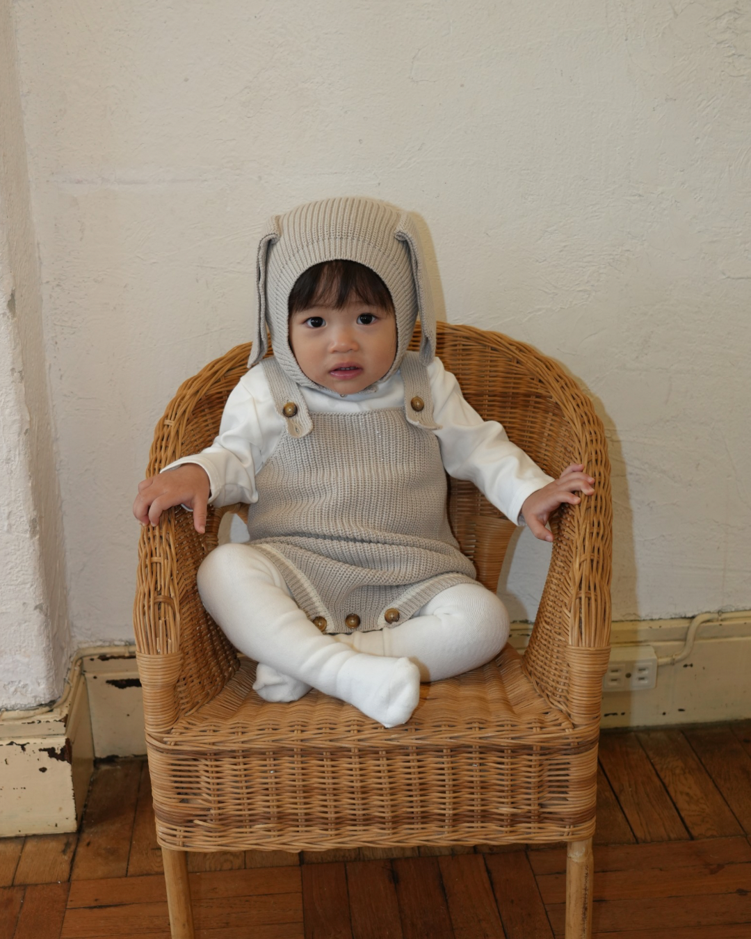 Rabbit Knit Three Piece(gray)