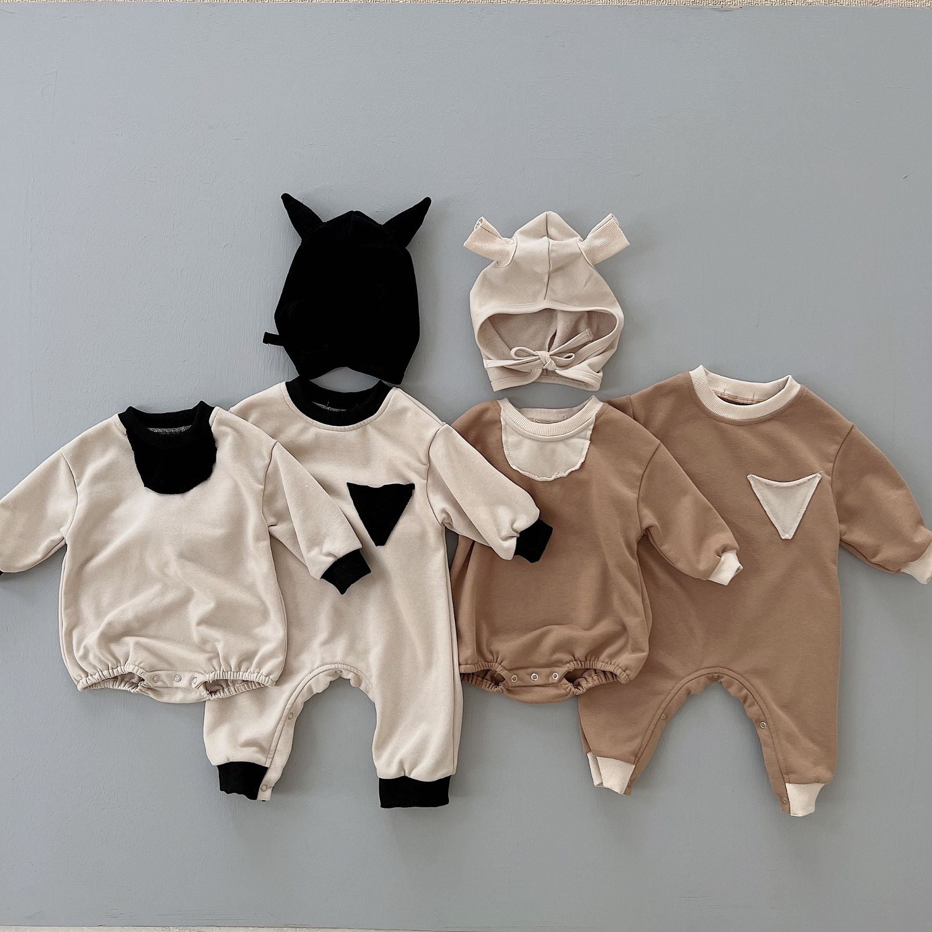Cat/sea rompers (with bonnet) [N3181]