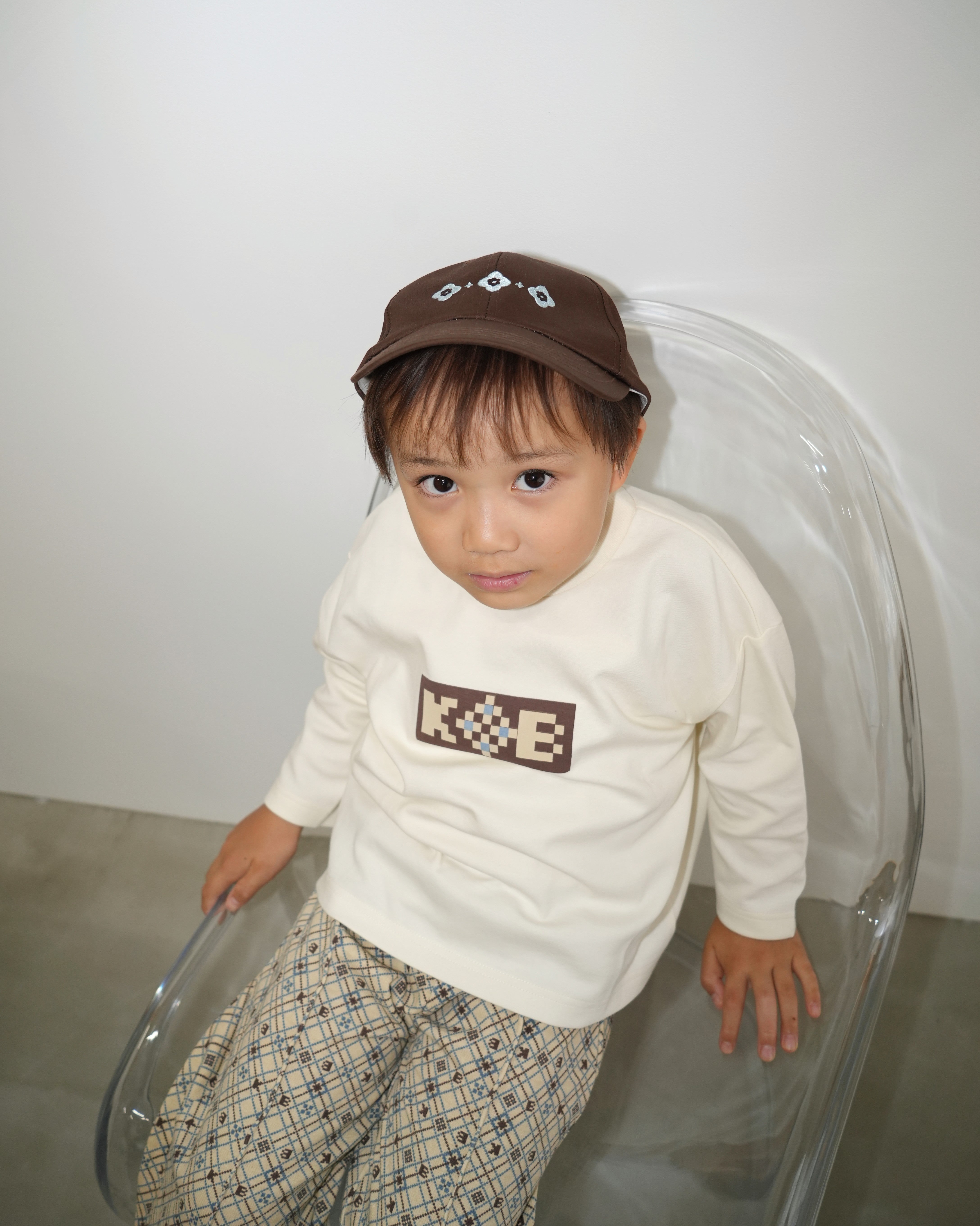 Pixel Art Logo 3/4 Sleeve Top【110317】