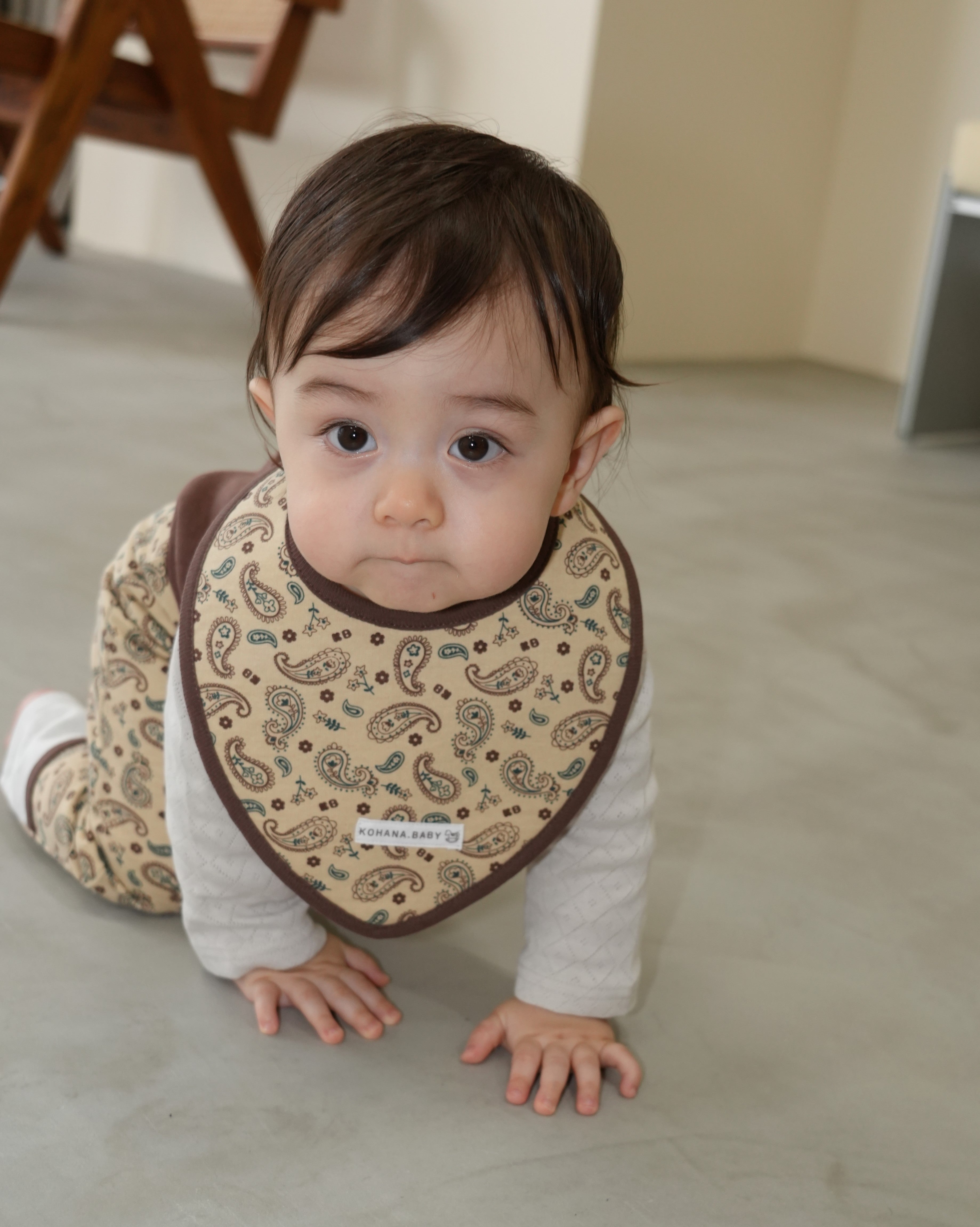 Floral Paisley Bib【110337】