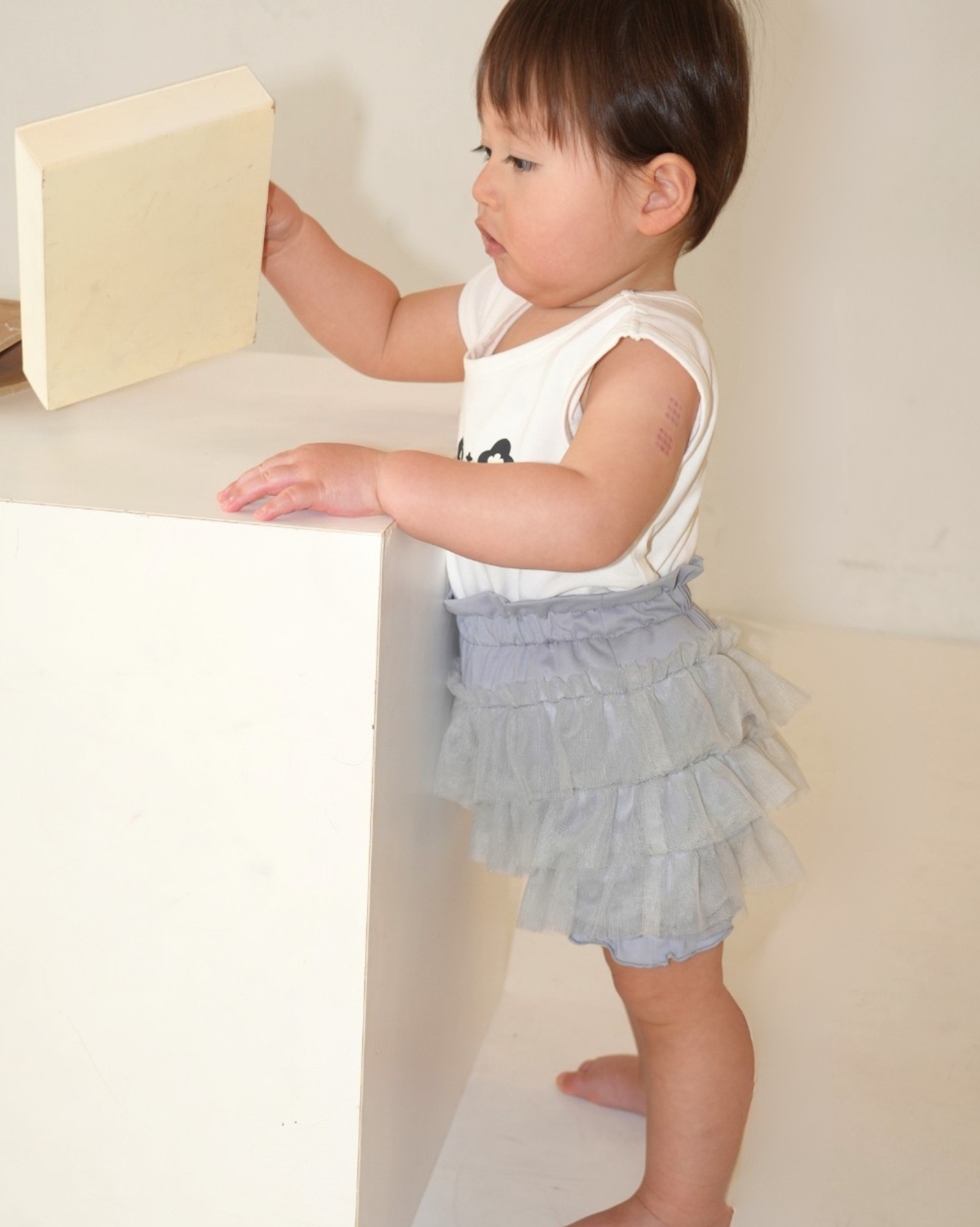 Sheer Tulle Ruffle Bloomer Pants【110281】 (Blue)