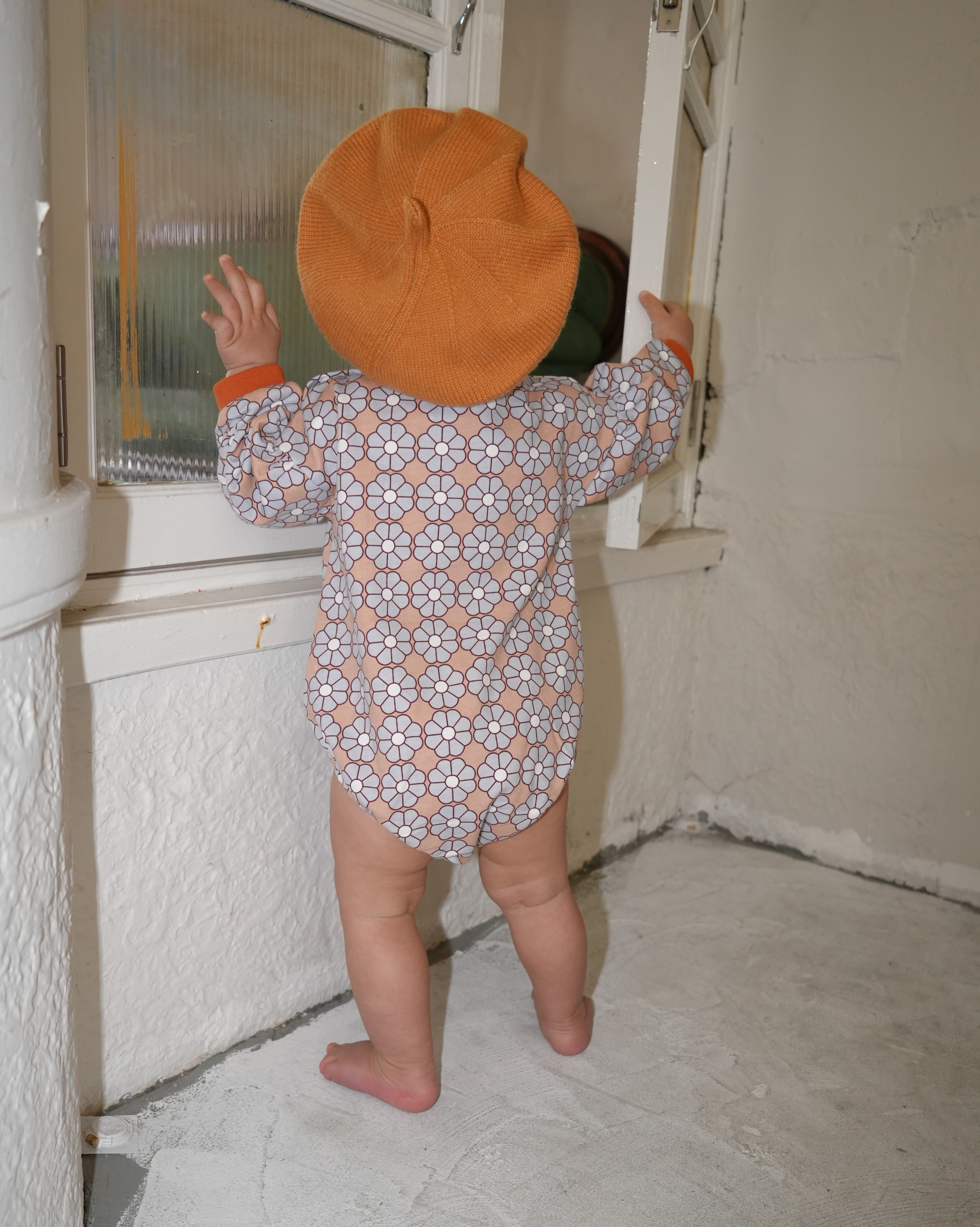 Retro Daisy Pattern Rompers【110116】(BROWN)