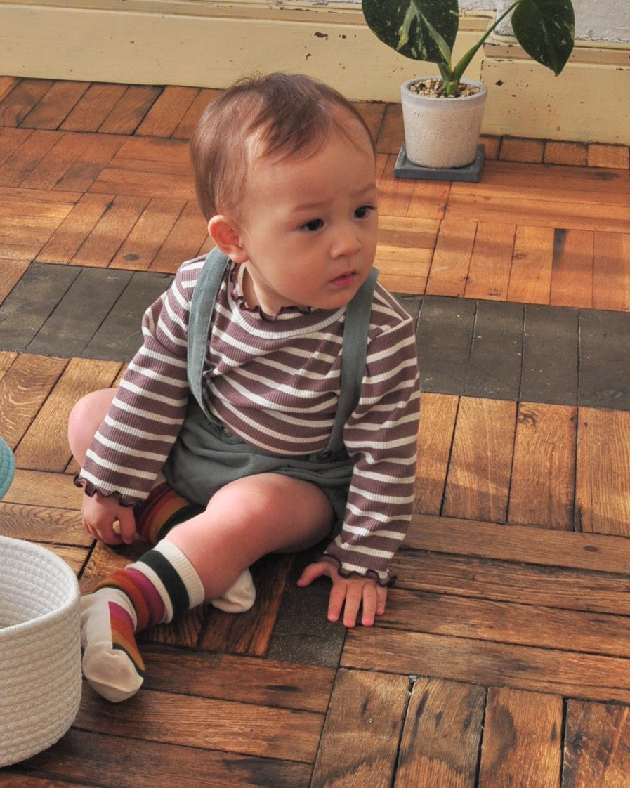 ボーダートップス【110205】(brown)