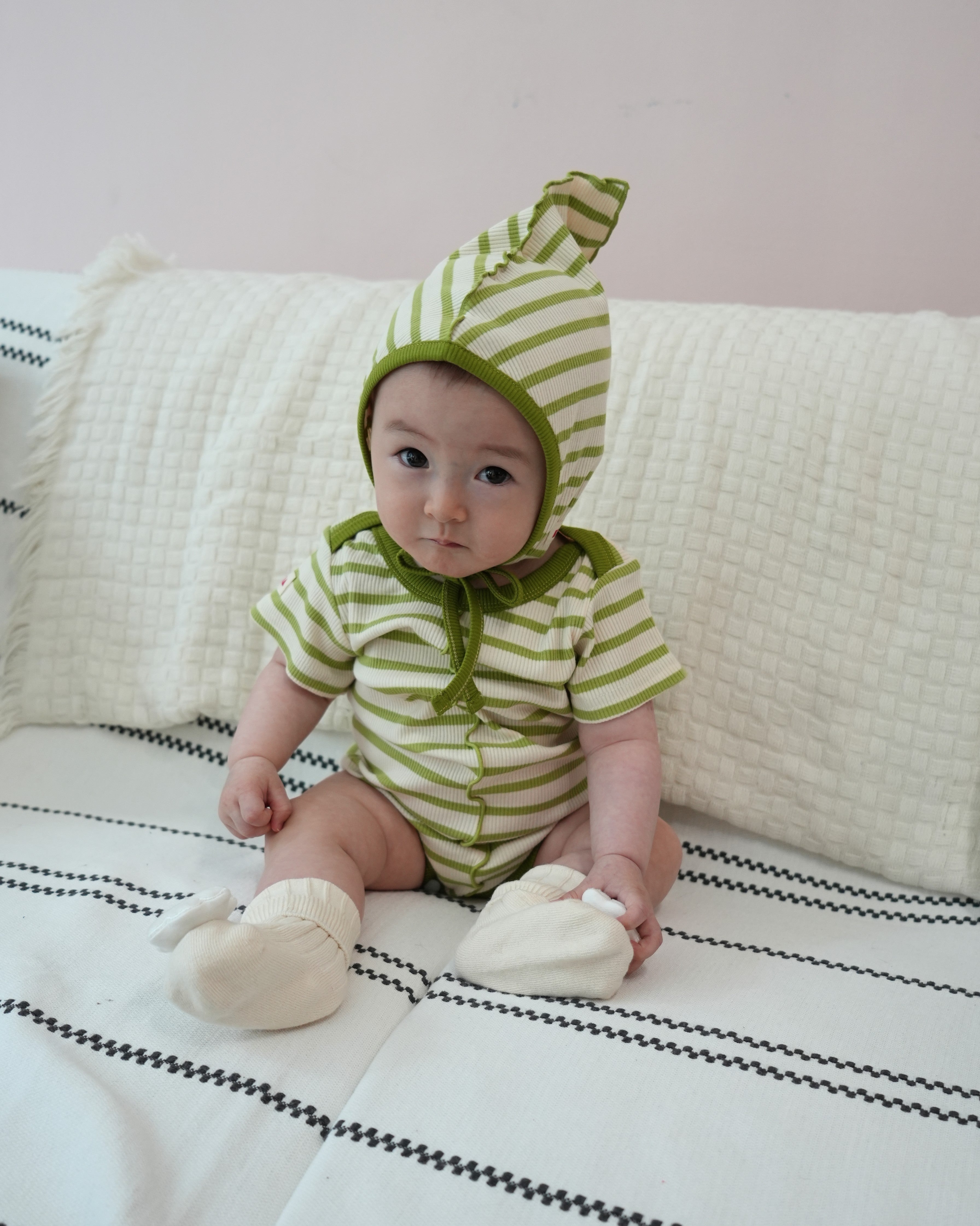 Striped Merrow Rompers【150013】 (LGR)