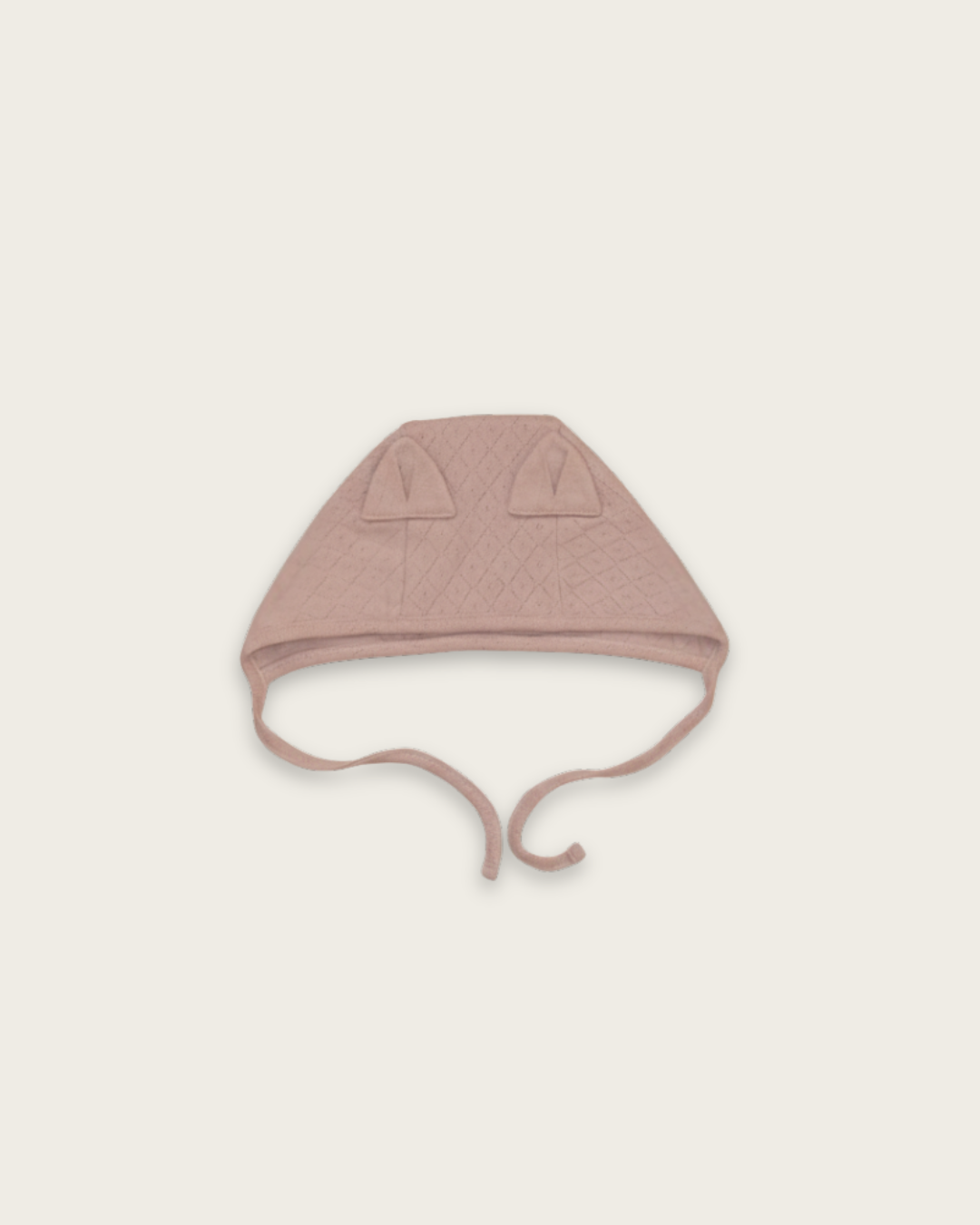 Eyelet Rib Cat Ear Bonnet【110129】 (pink)