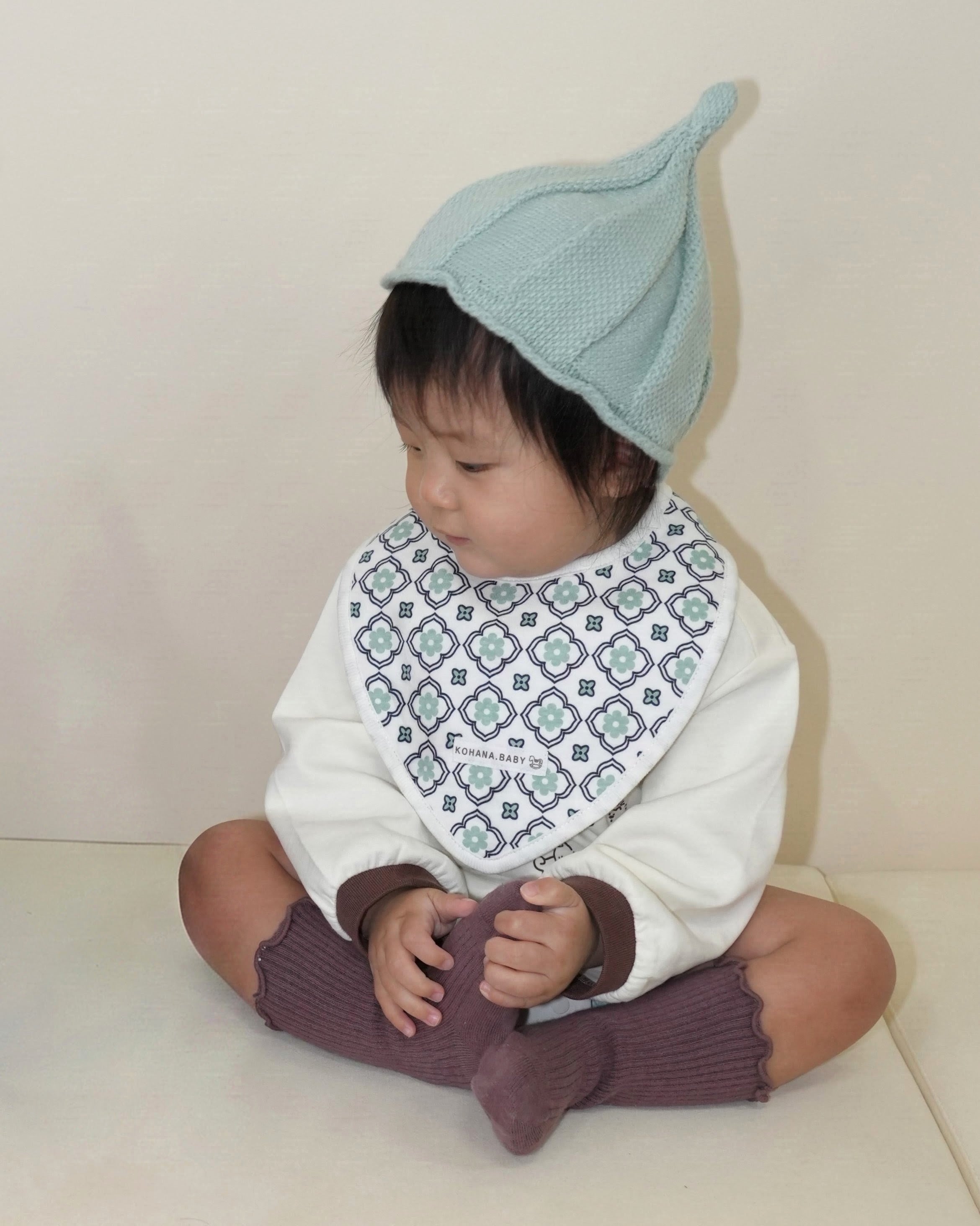 Vintage Tile Pattern Bib【110114】 (green)