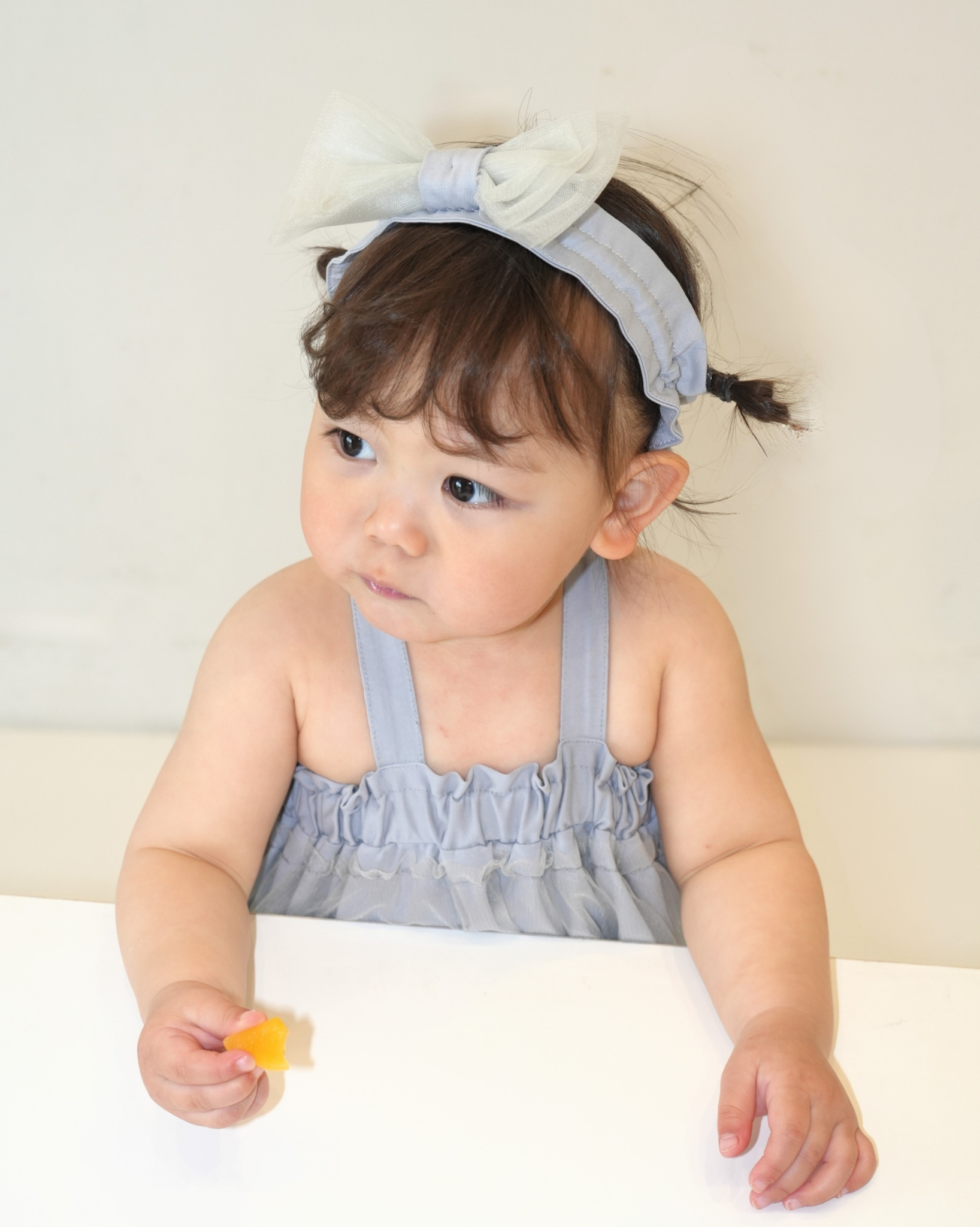 Sheer Tulle Ribbon Hairband【110282】 (Blue)