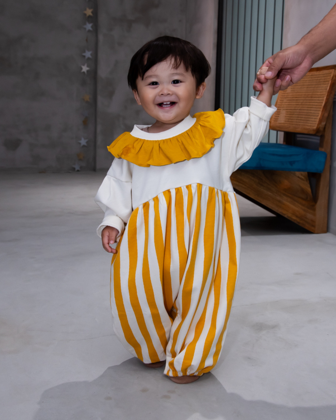 (Pre-order item) Circus Sweat Coverall [110078] (Mustard) 