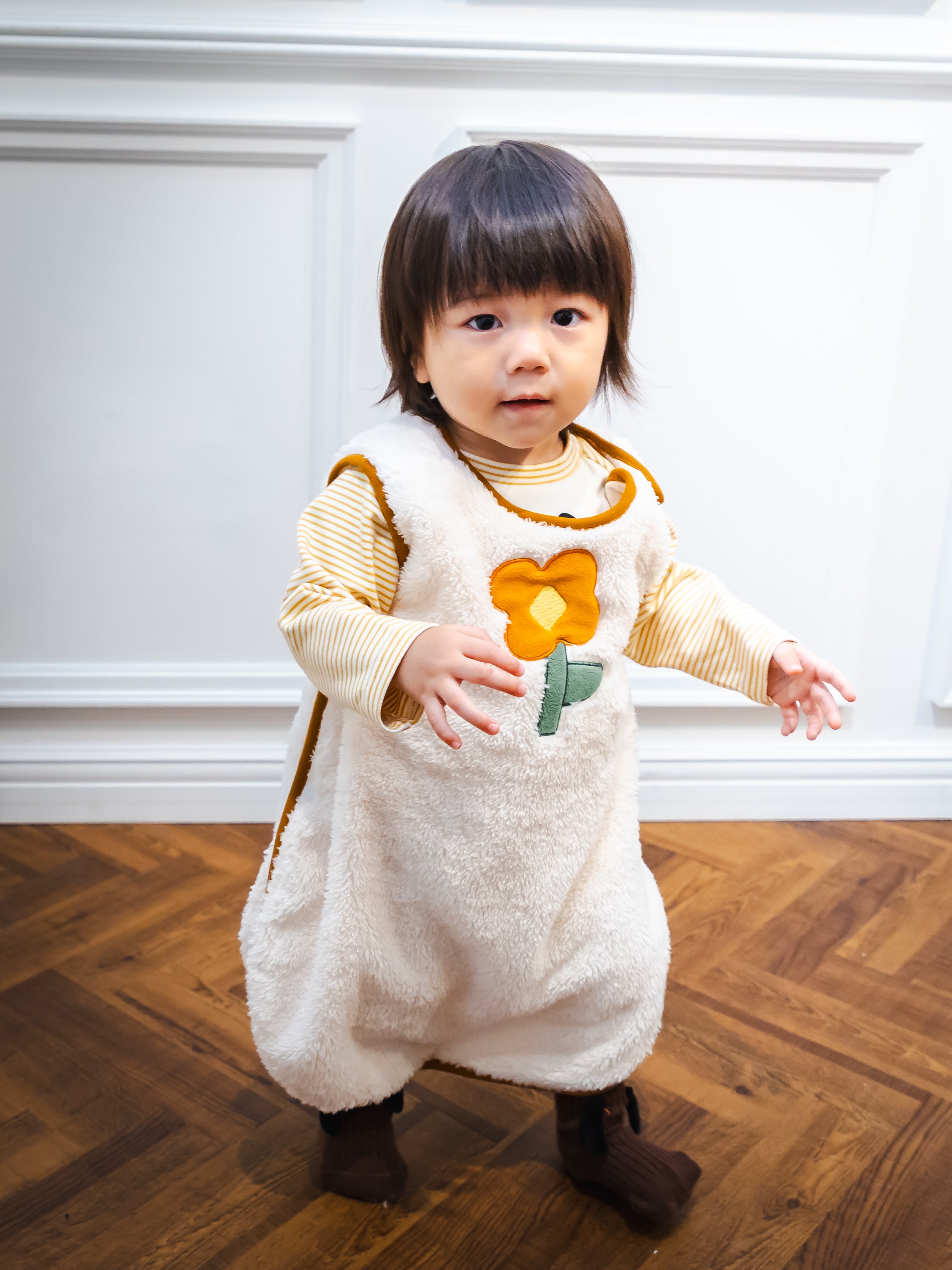 （予約商品）もこもこボアスリーパー【110104】（Off-White）