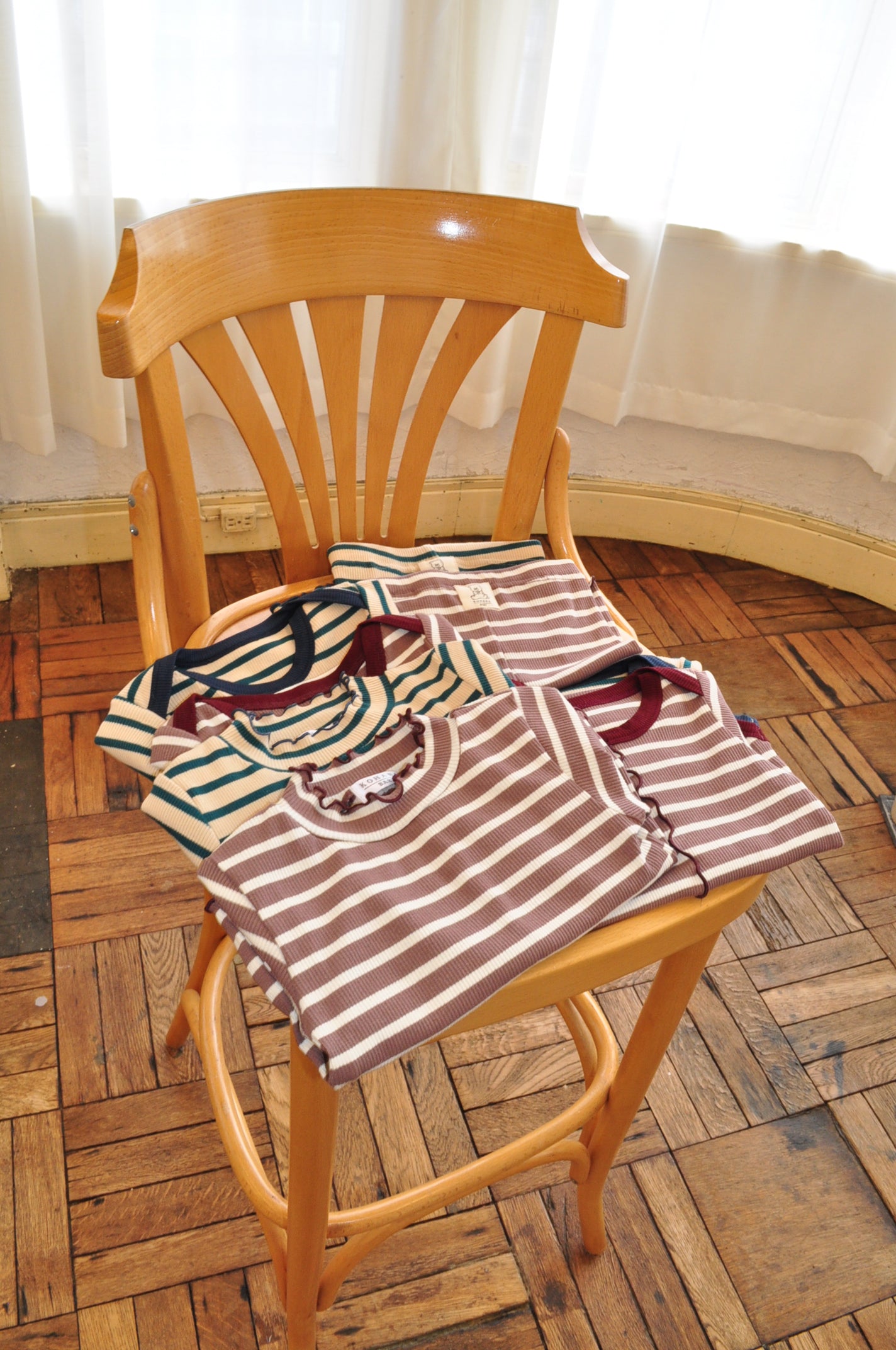 ボーダートップス【110205】(brown)