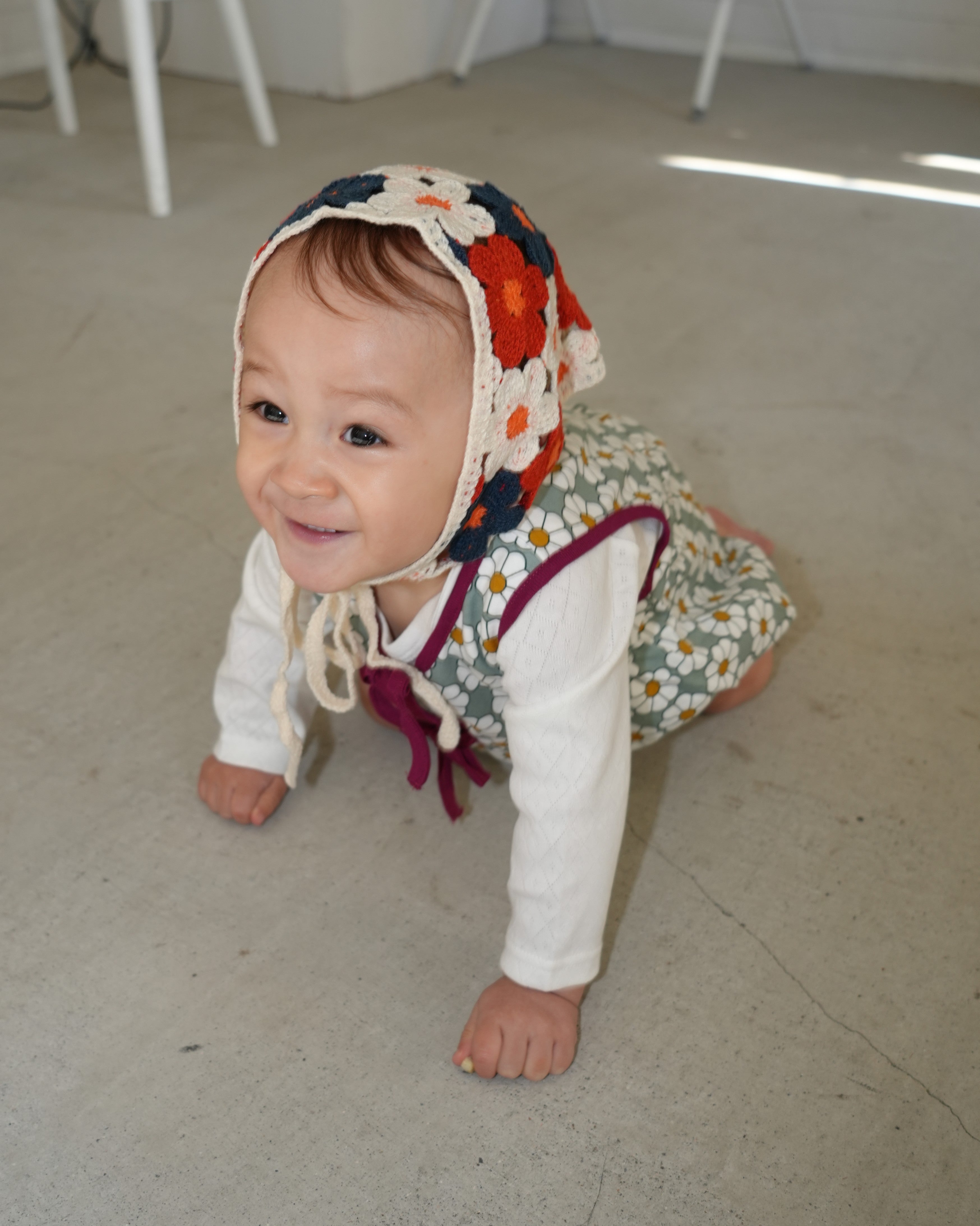 Retro Daisy Pattern Bloomer Salopette【110118】（GREEN）