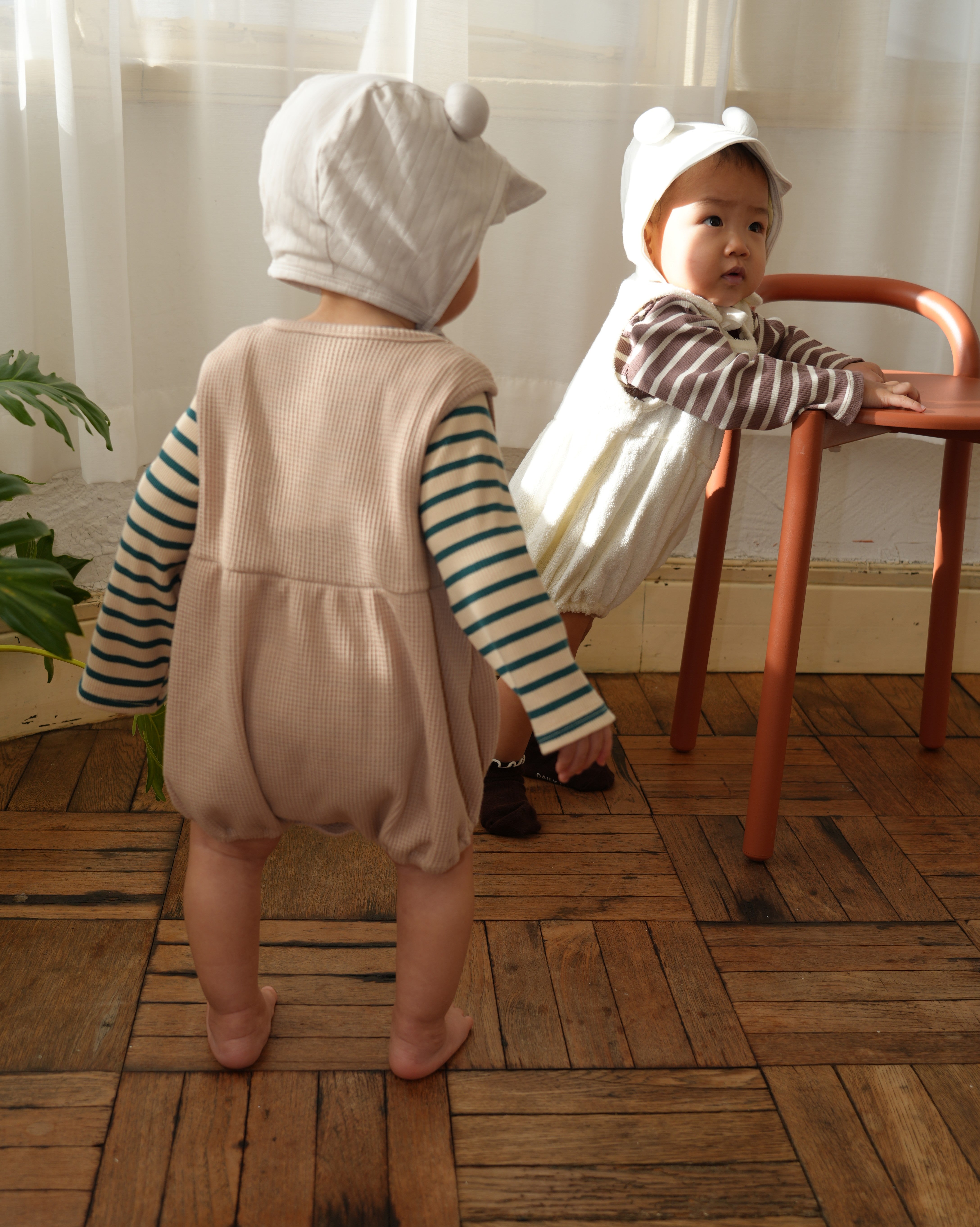 ボーダーロンパース【110204】(green)