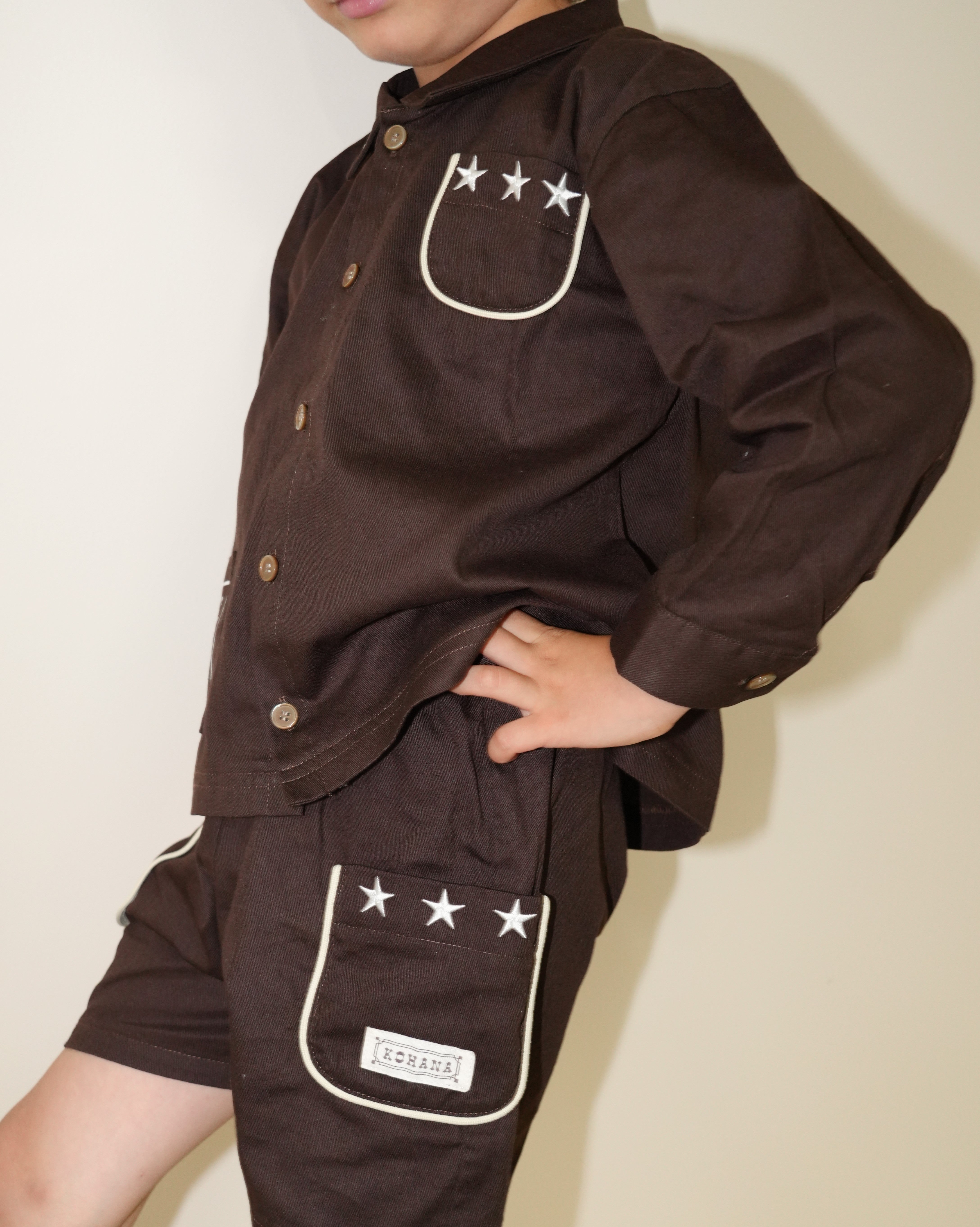 Moon & Sun Cotton Twill Shirt【110418】 (dark gray)