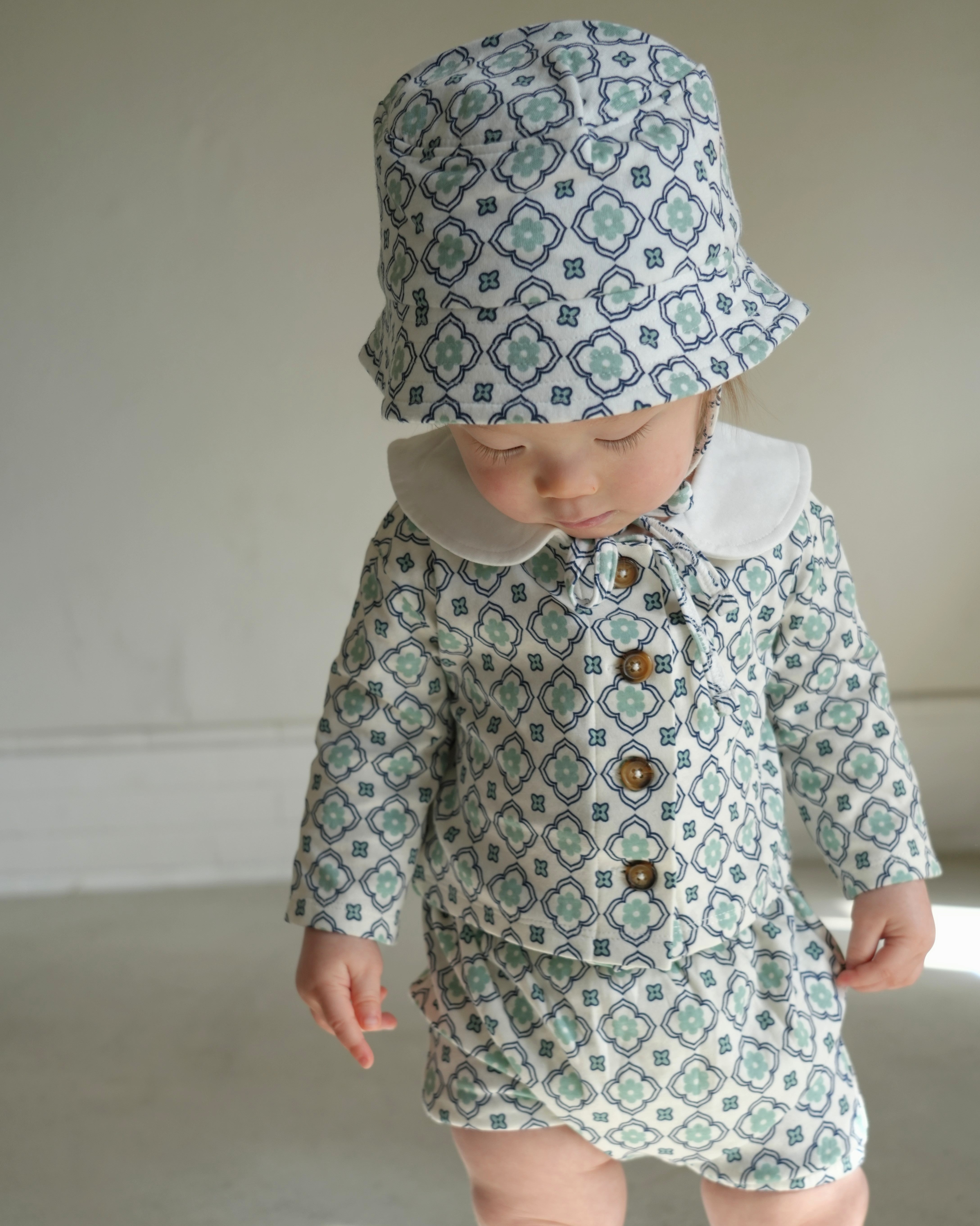 Vintage Tile Pattern Bucket Hat【110115】