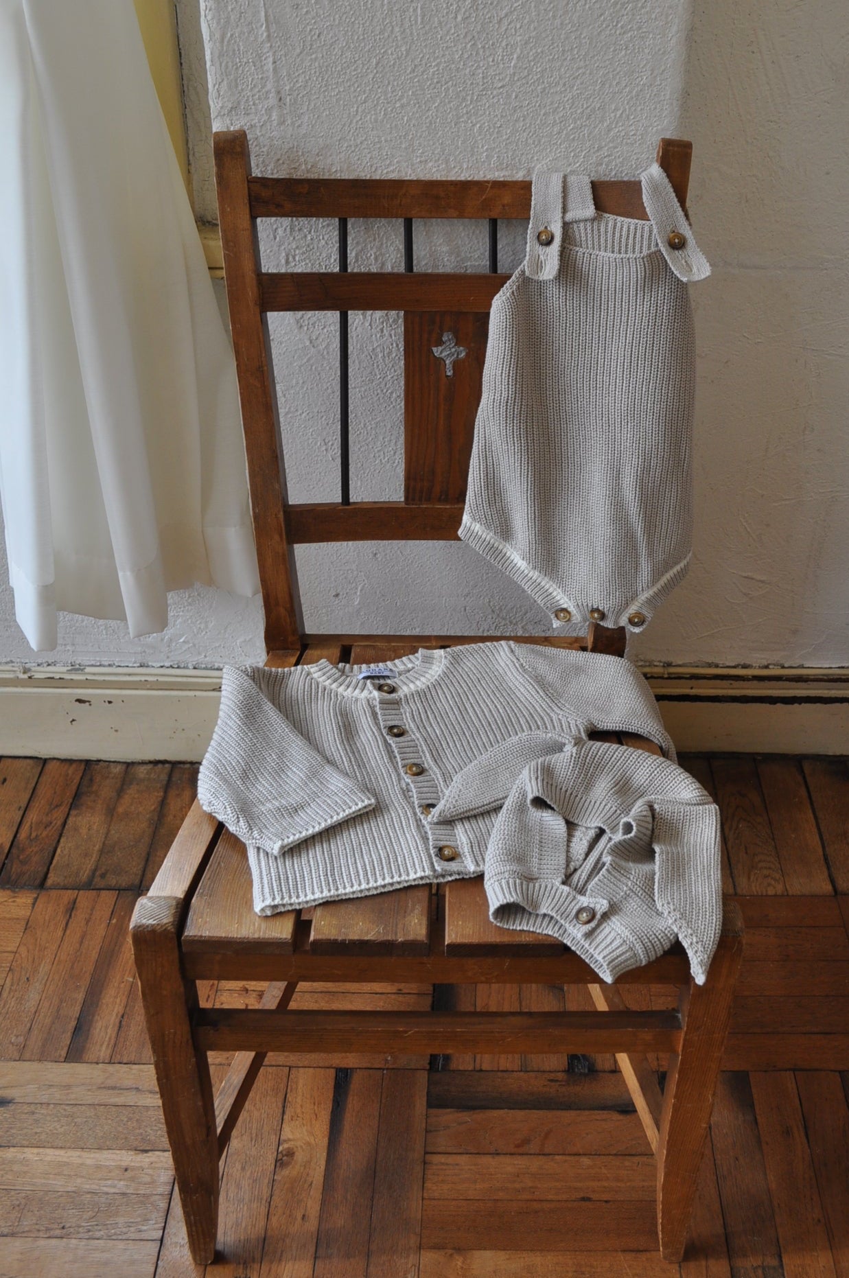 Rabbit Knit Three Piece(gray)