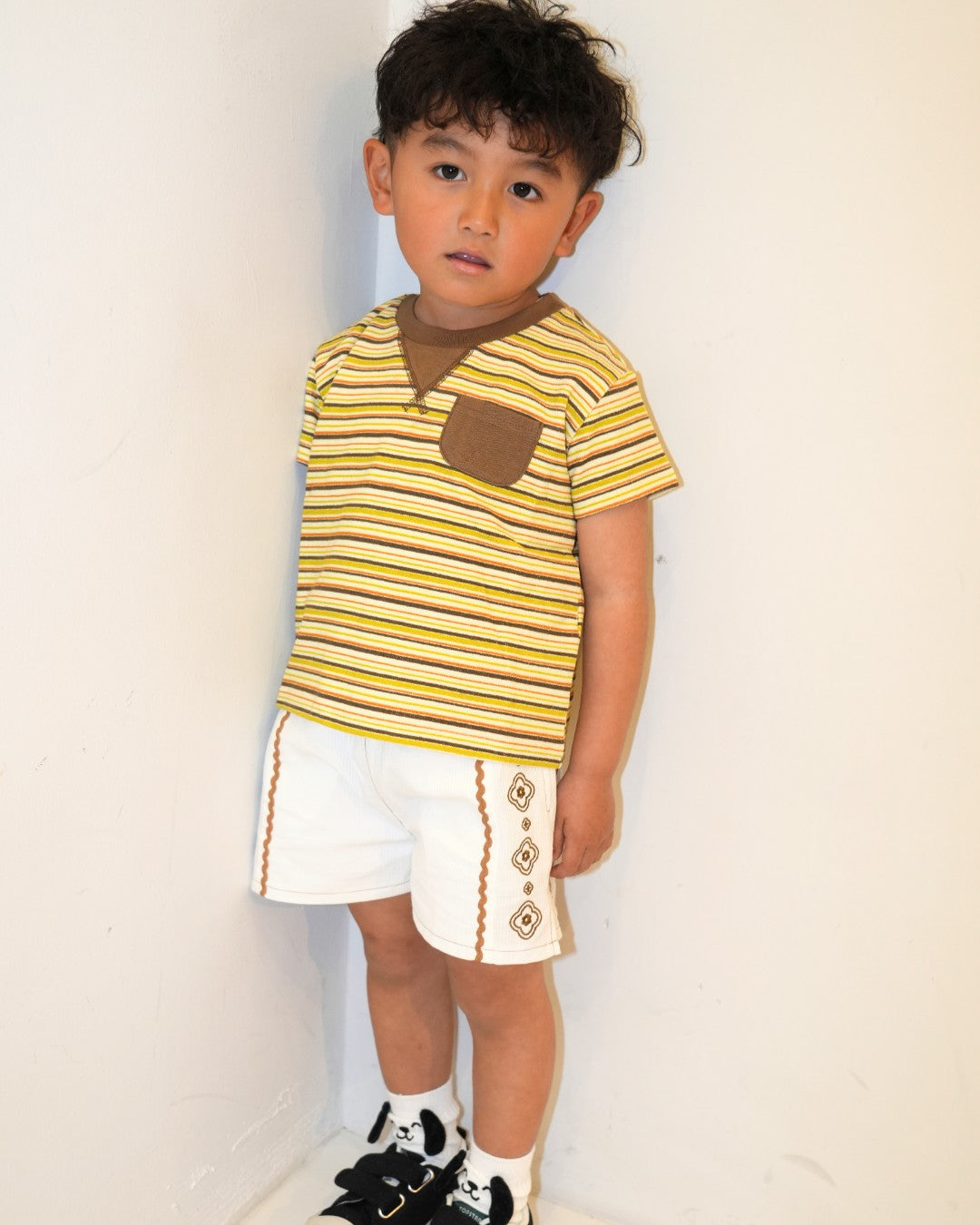 Arabian Vintage Tile Embroidered Short Pants【110274】