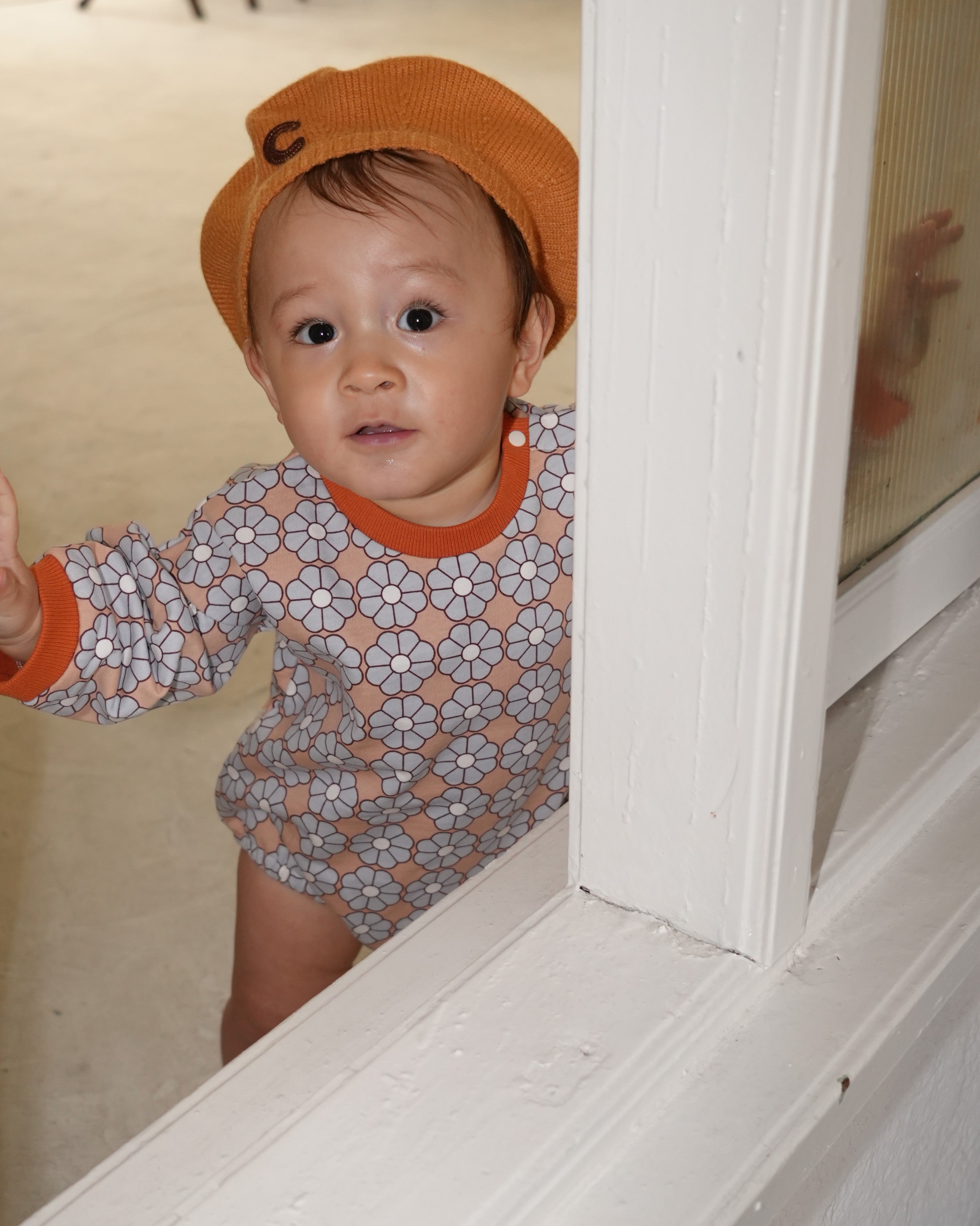 Retro Daisy Pattern Rompers【110116】(BROWN)