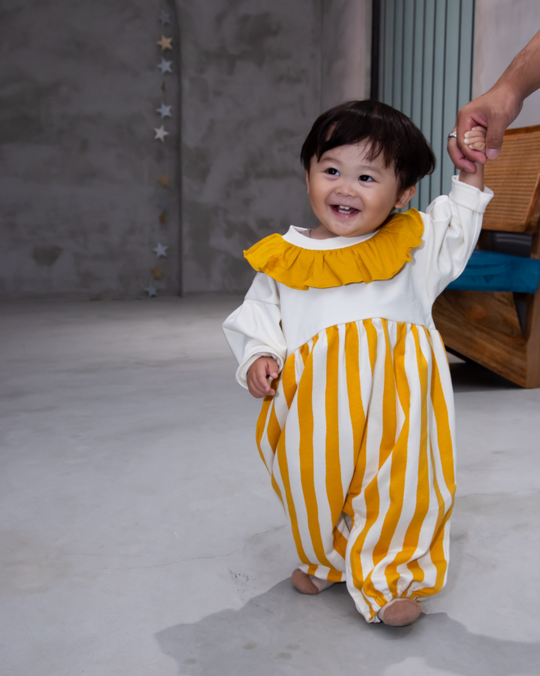 (Pre-order item) Circus Sweat Coverall [110078] (Mustard) 