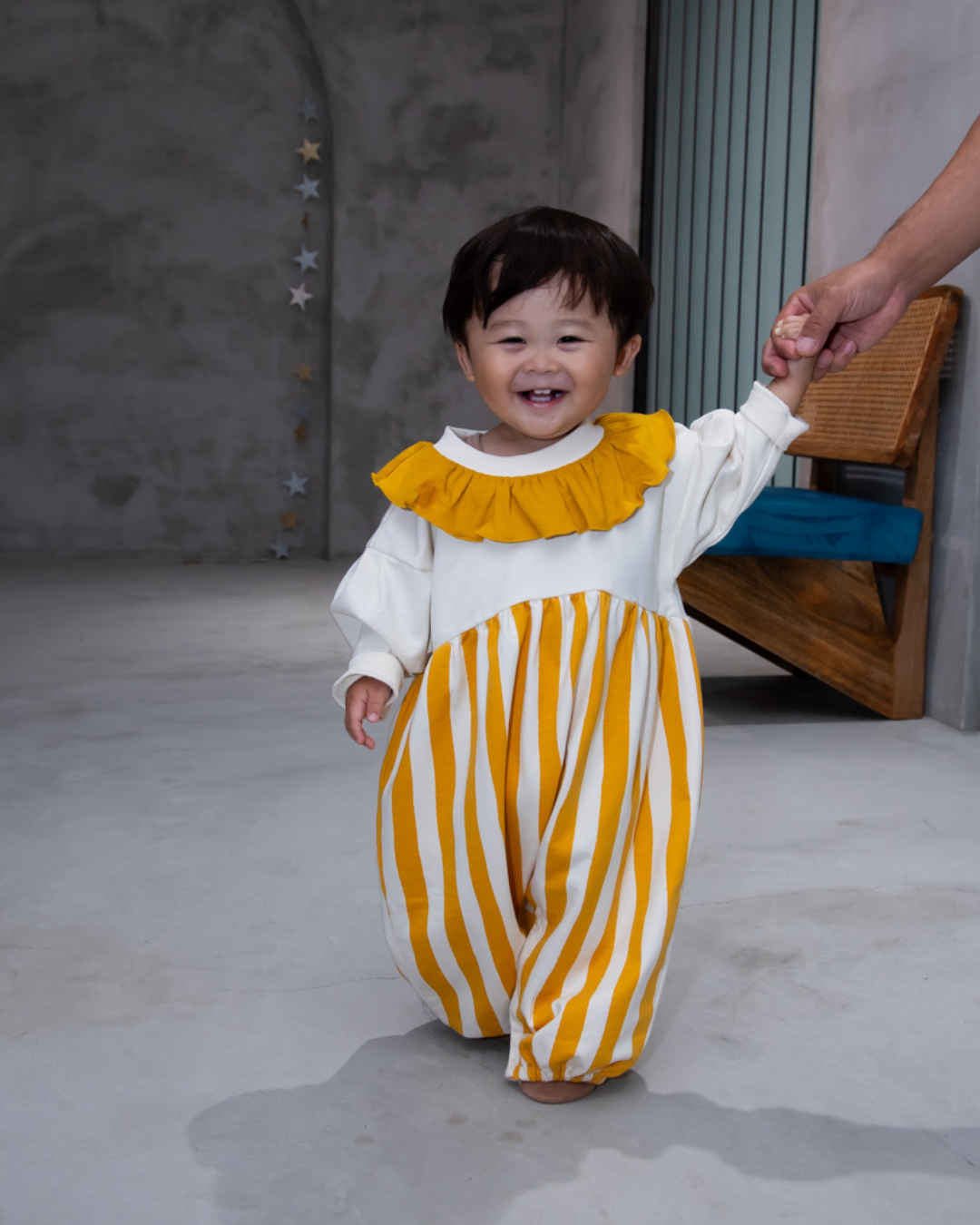 (Pre-order item) Circus Sweat Coverall [110078] (Mustard) 