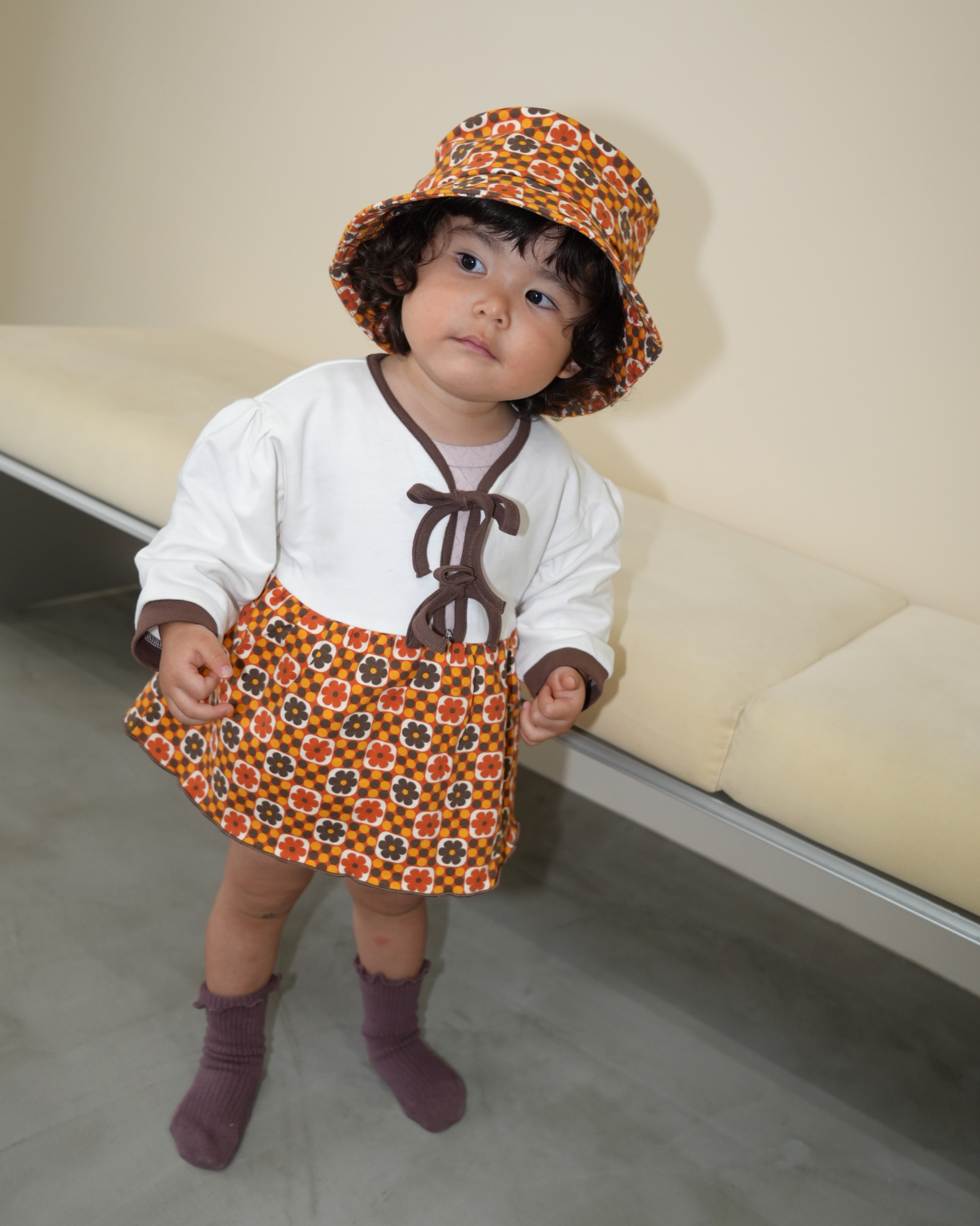 Retro Dot Flower Skirt Rompers【110304】