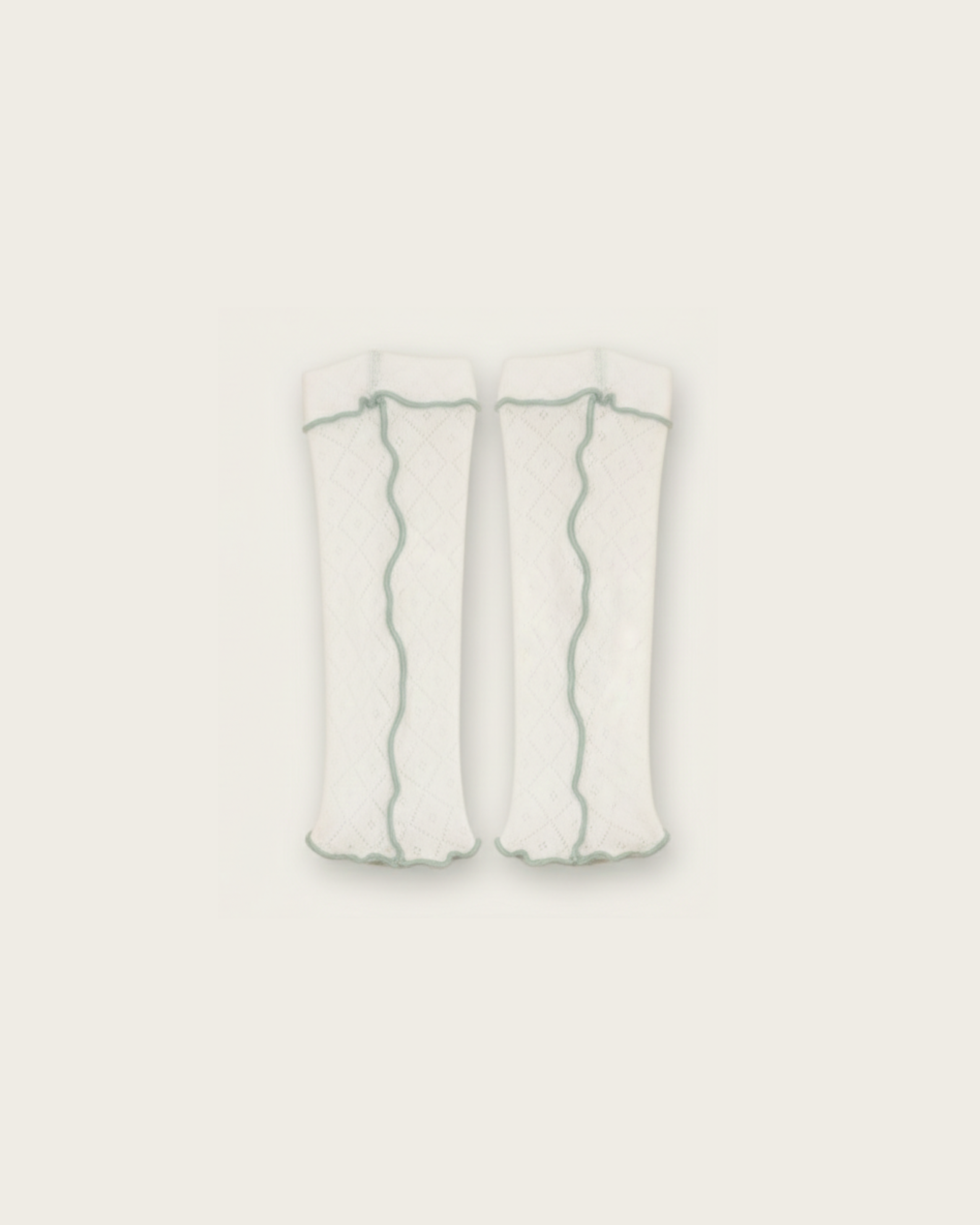 Eyelet Fraise Leg Warmers【110216】 (white)