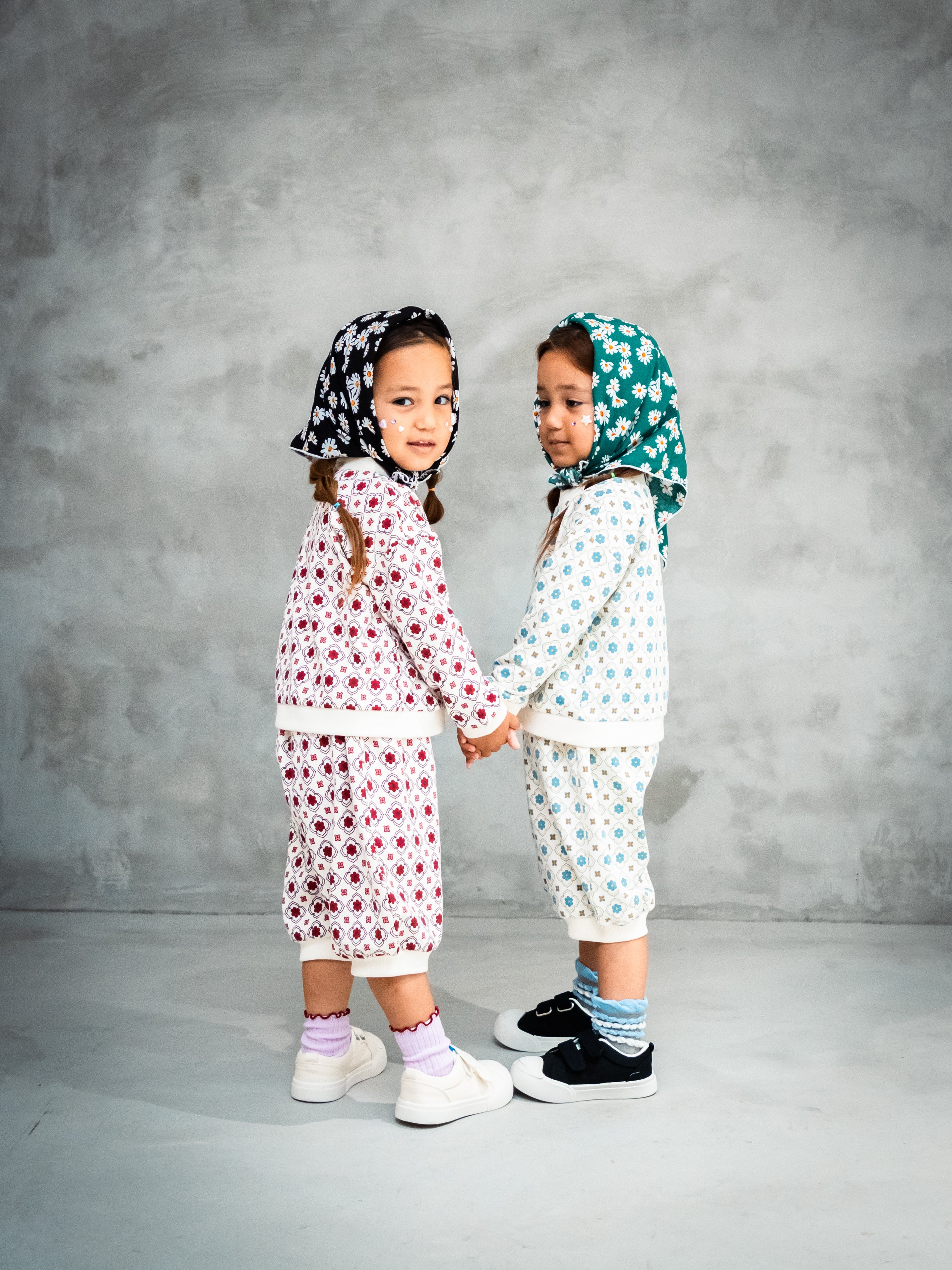 (Pre-order) Vintage Tile Pattern Pants [110096] (Red) 