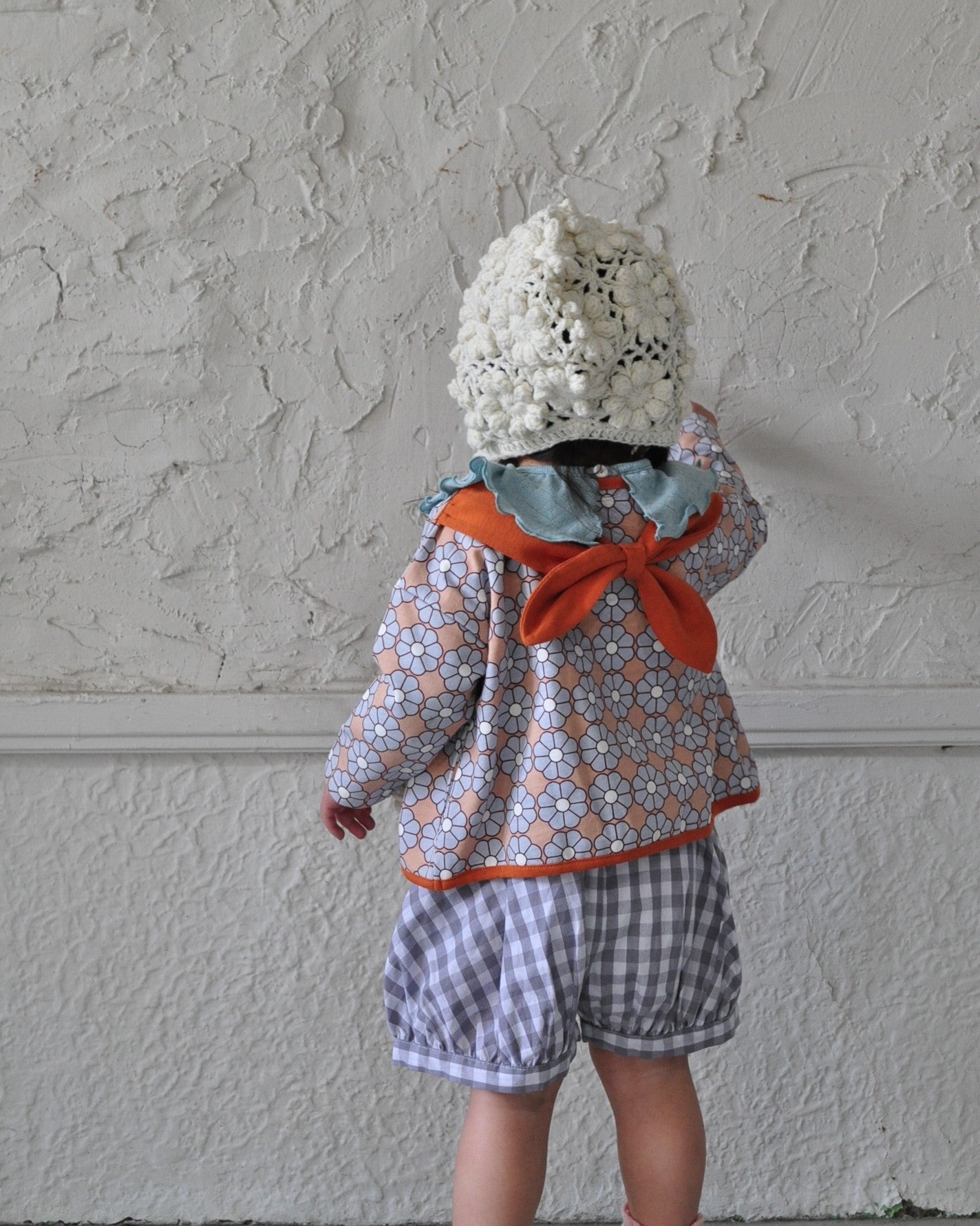 Retro Daisy Cardigan with Scarf【110119】（BROWN）