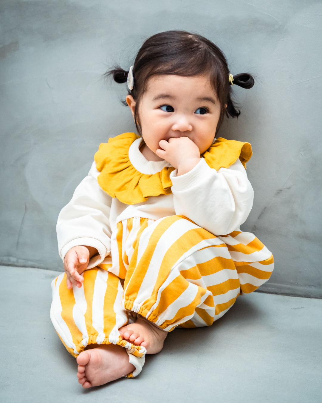 (予約商品)サーカススウェットカバーオール【110078】(Mustard)