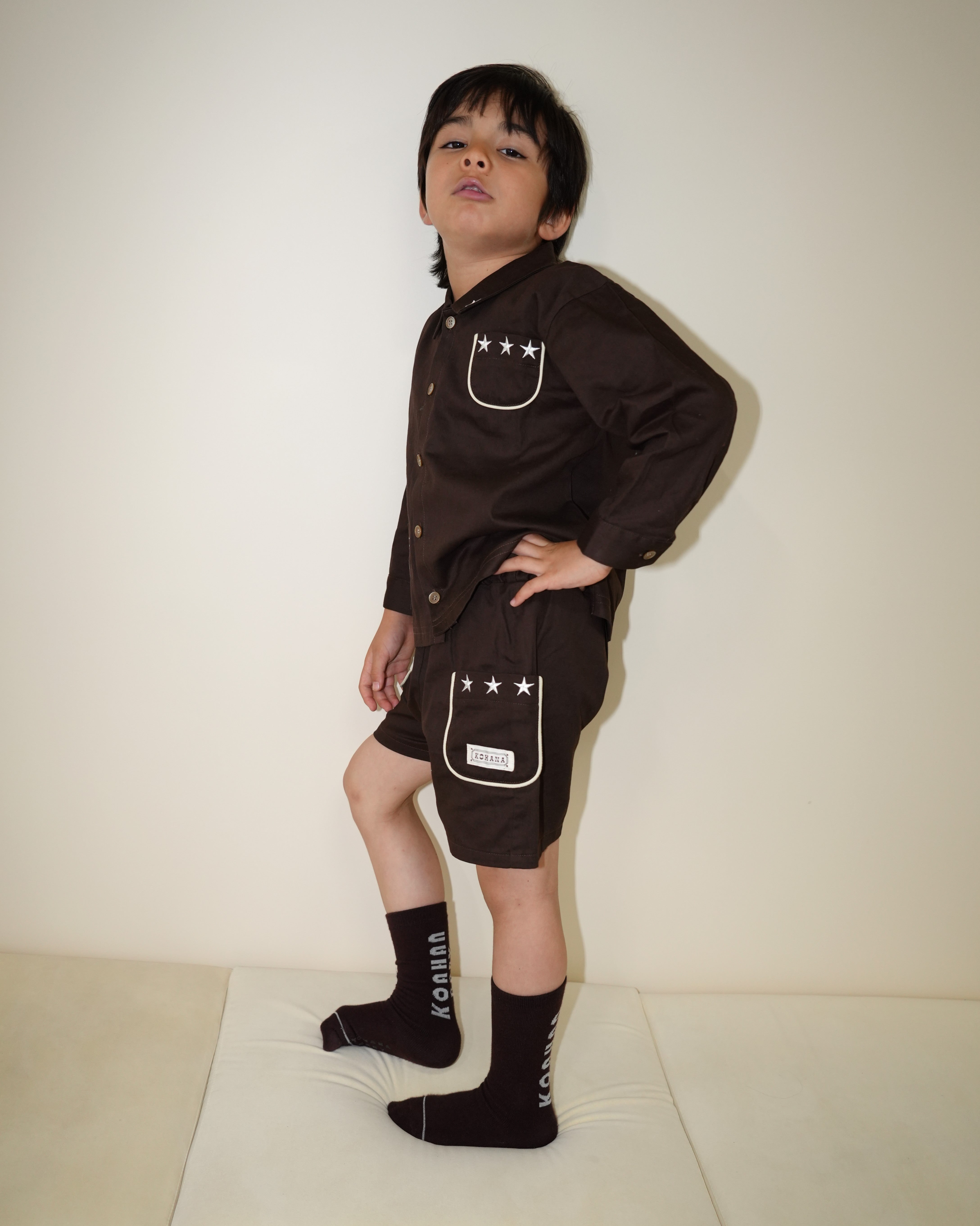 [110415] (dark gray) Cotton Twill Shorts