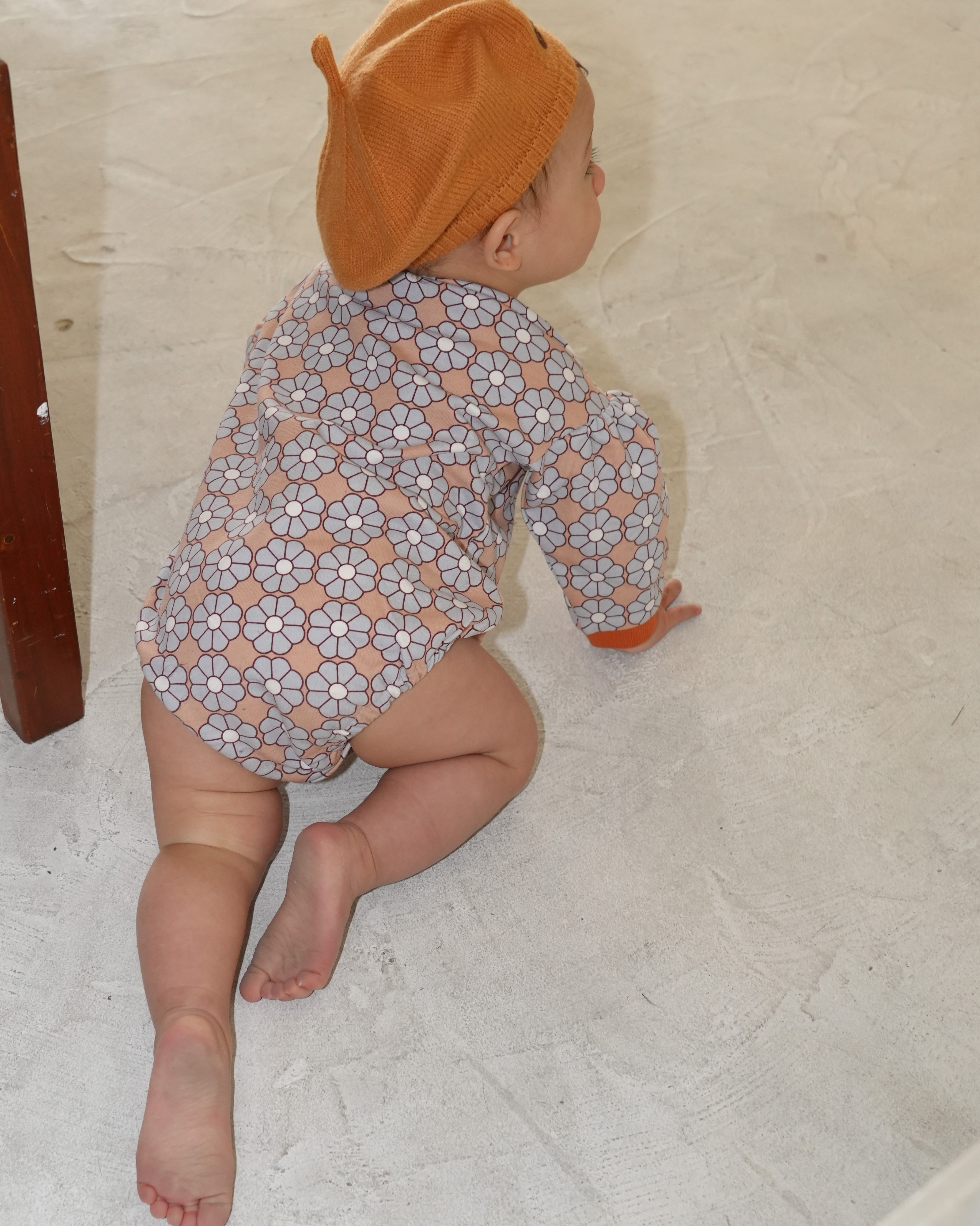 Retro Daisy Pattern Rompers【110116】(BROWN)
