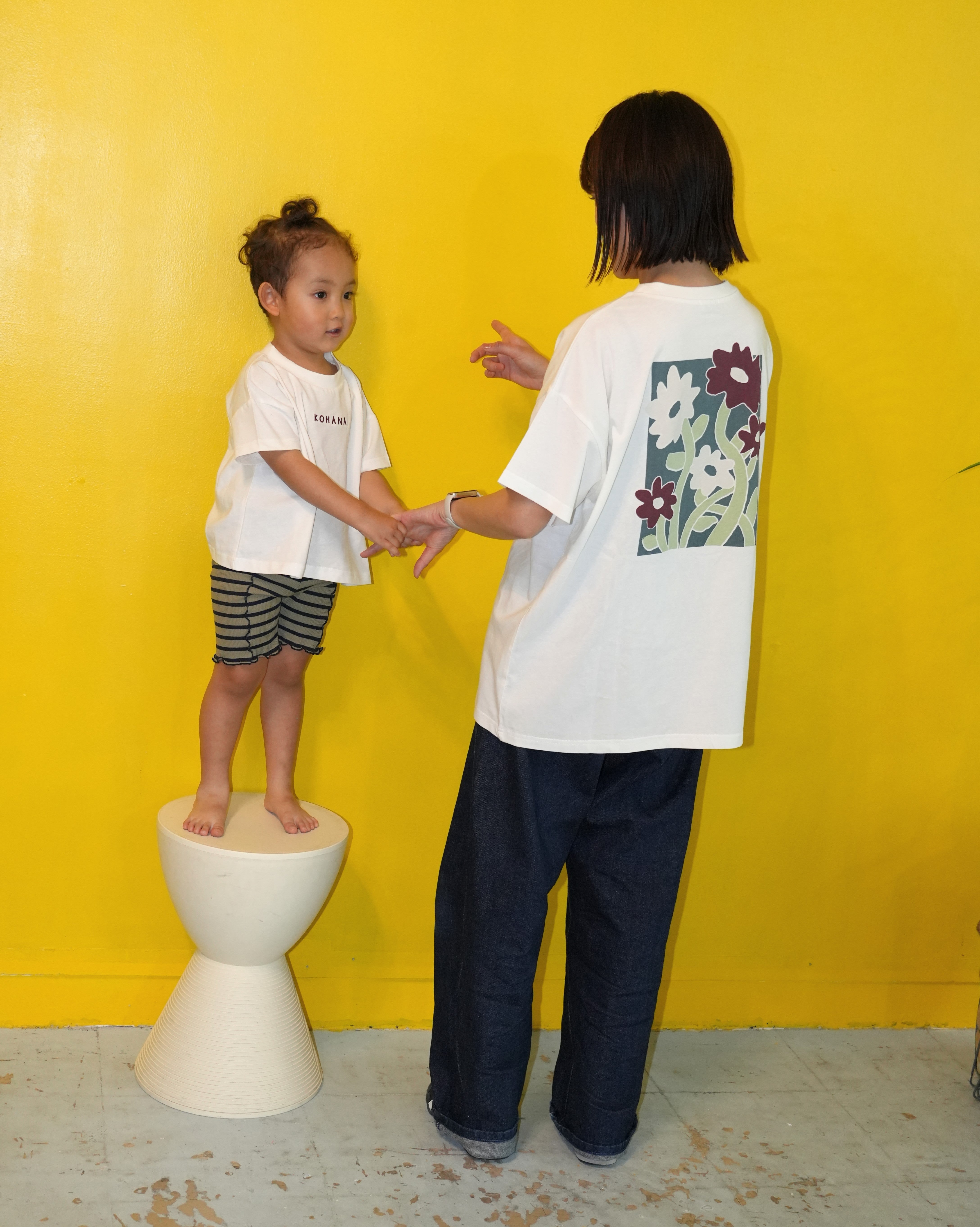Floral Design Short Sleeve T-Shirt【150025】(大人用)