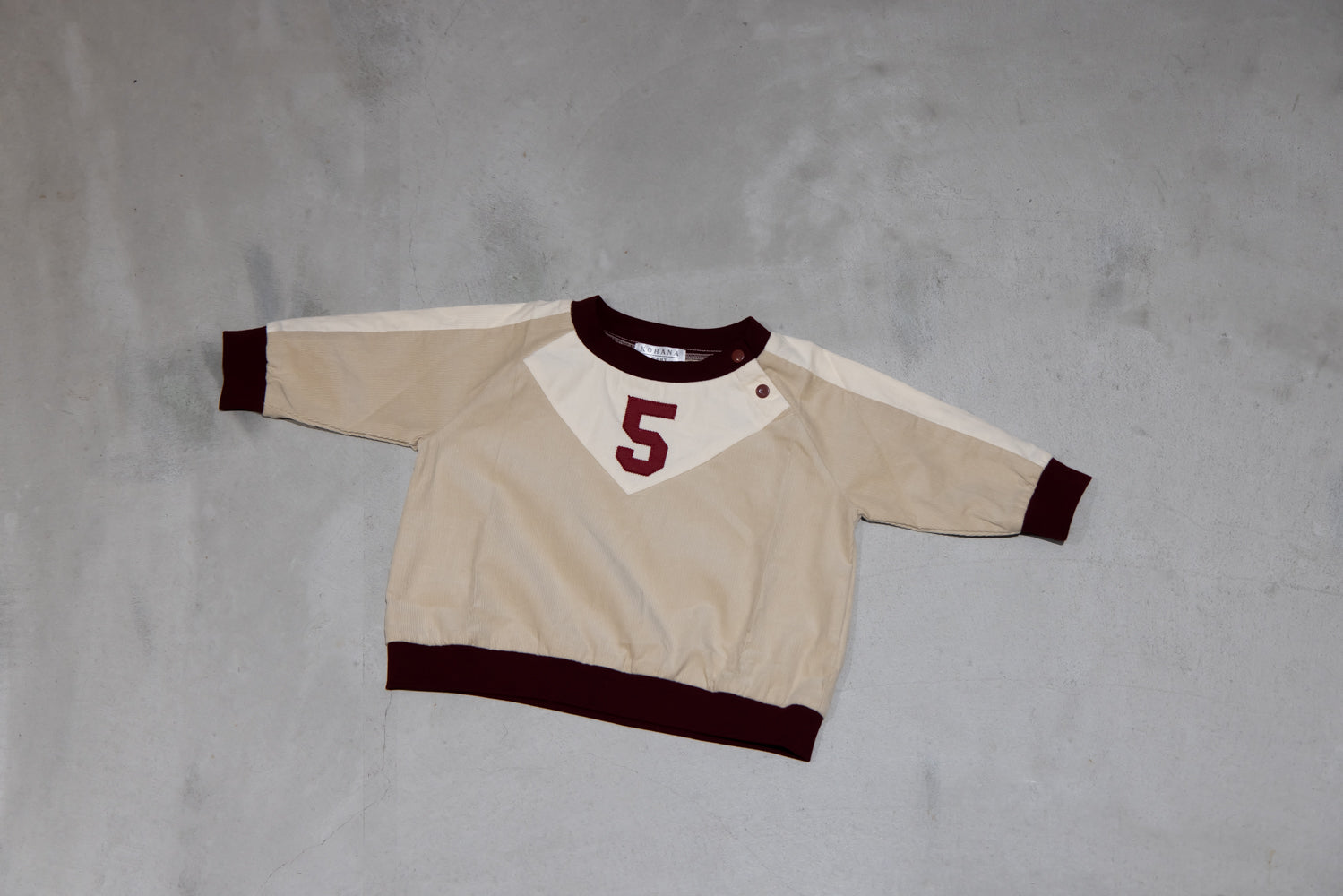 （予約商品）シャツコール配色トレーナー【110101】（Beige）