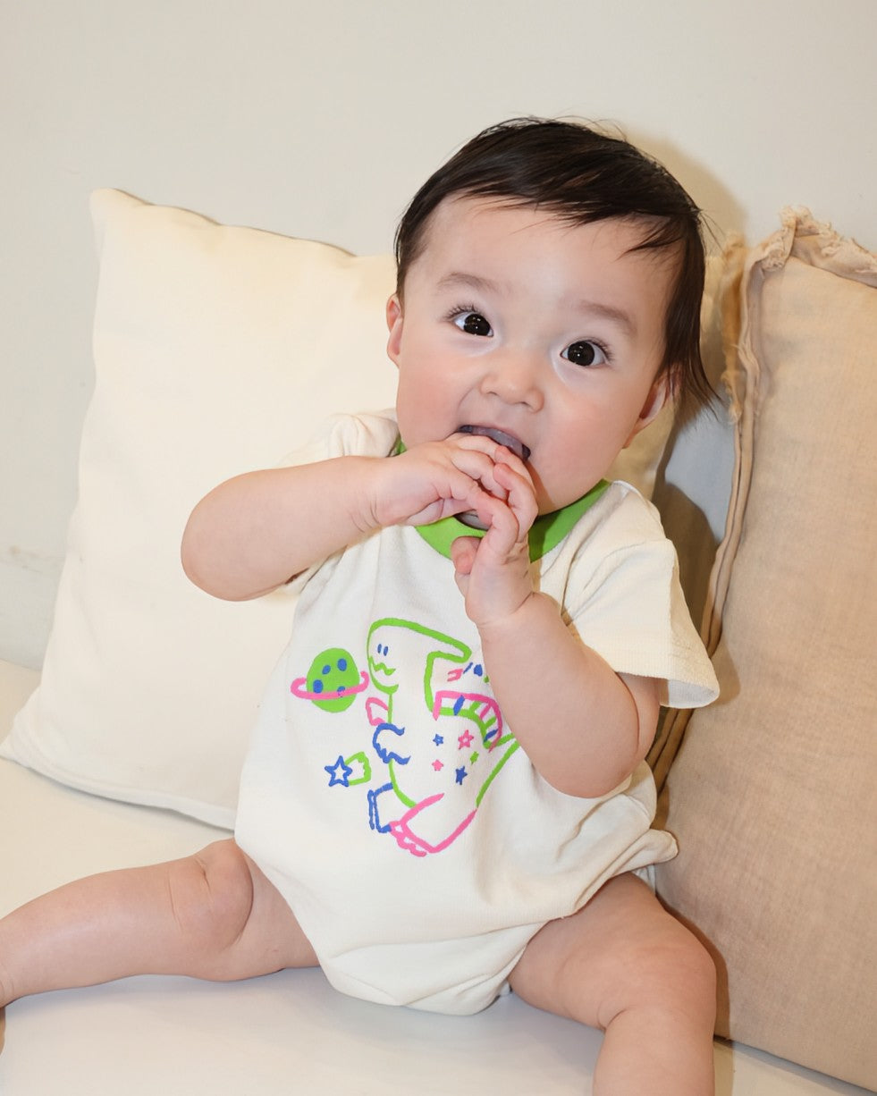 Kohana saurus Neon Rompers【110255】 (White)