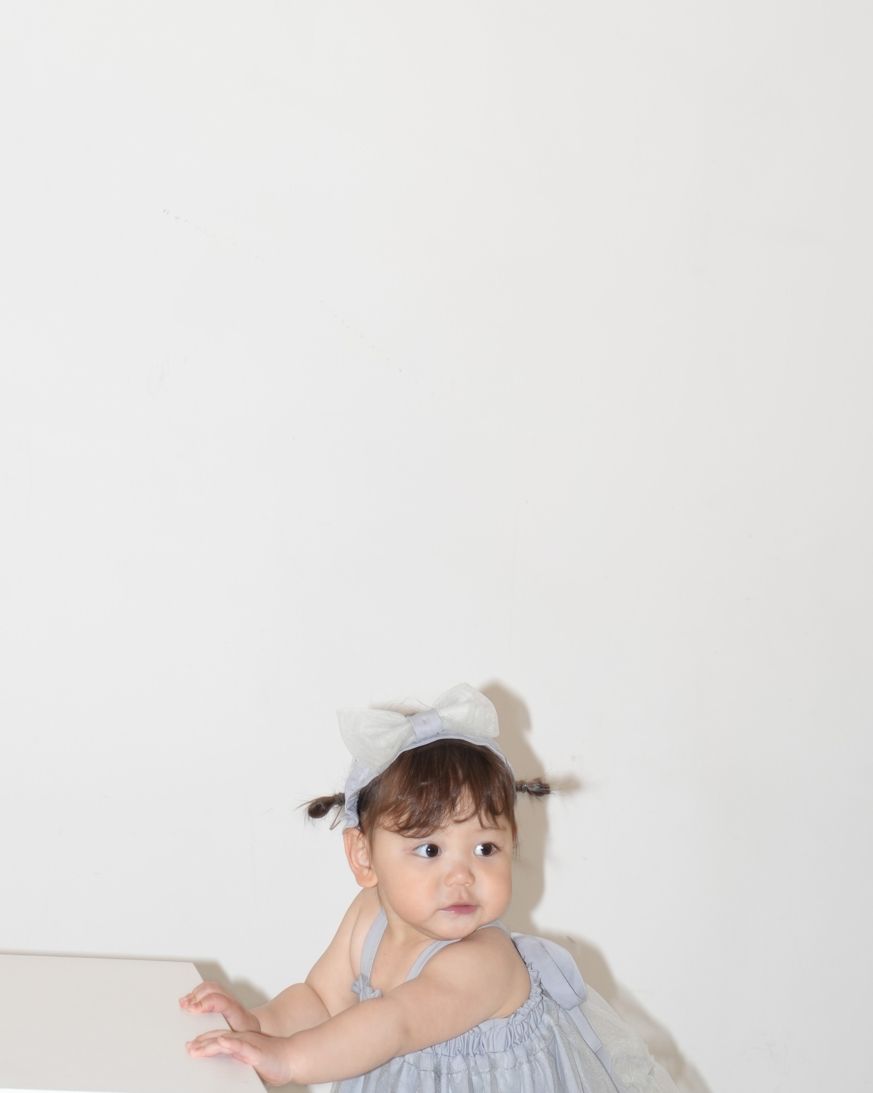 Sheer Tulle Ribbon Hairband【110282】 (Blue)