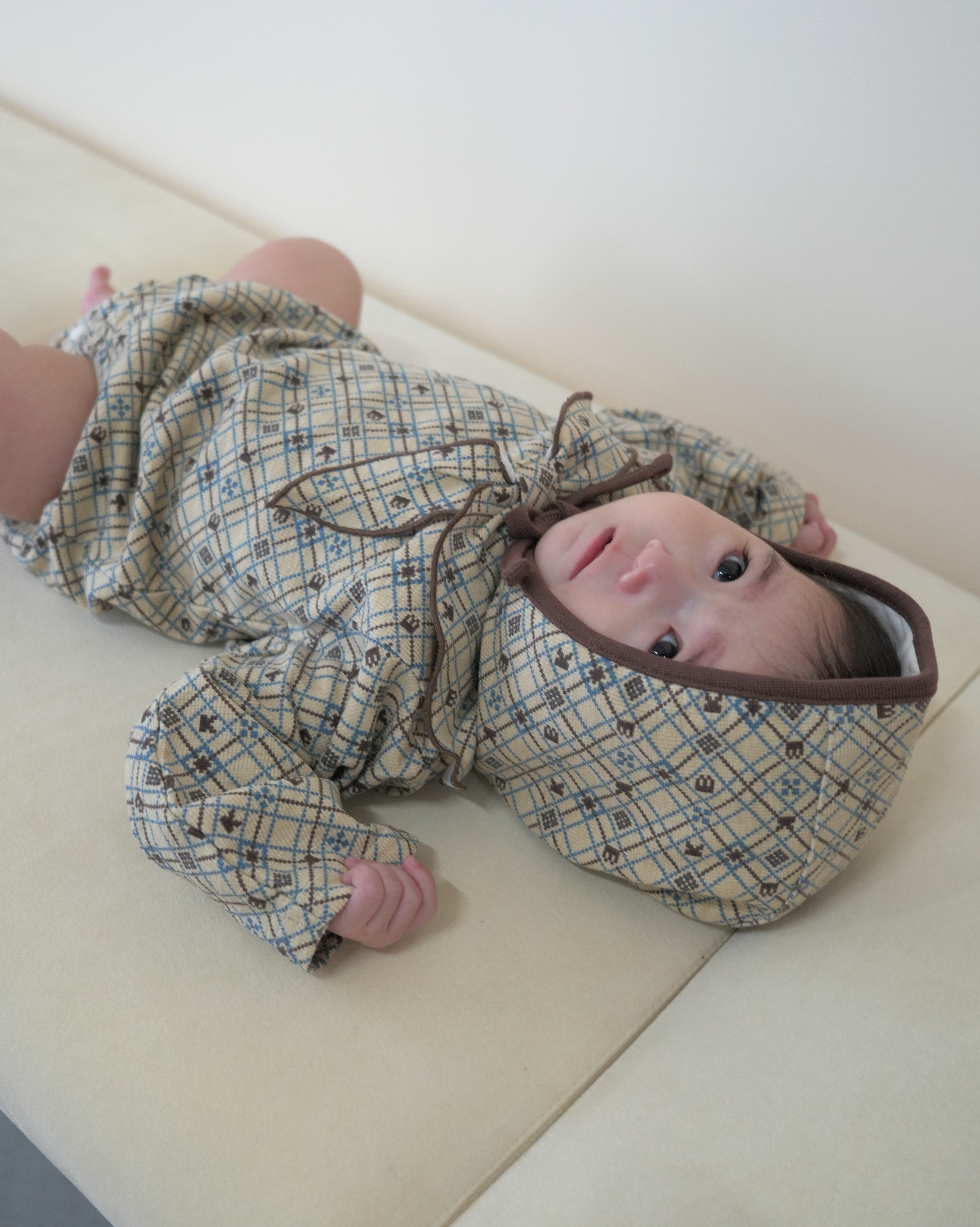 Pixel Art Frilled Collar Romper【110311】