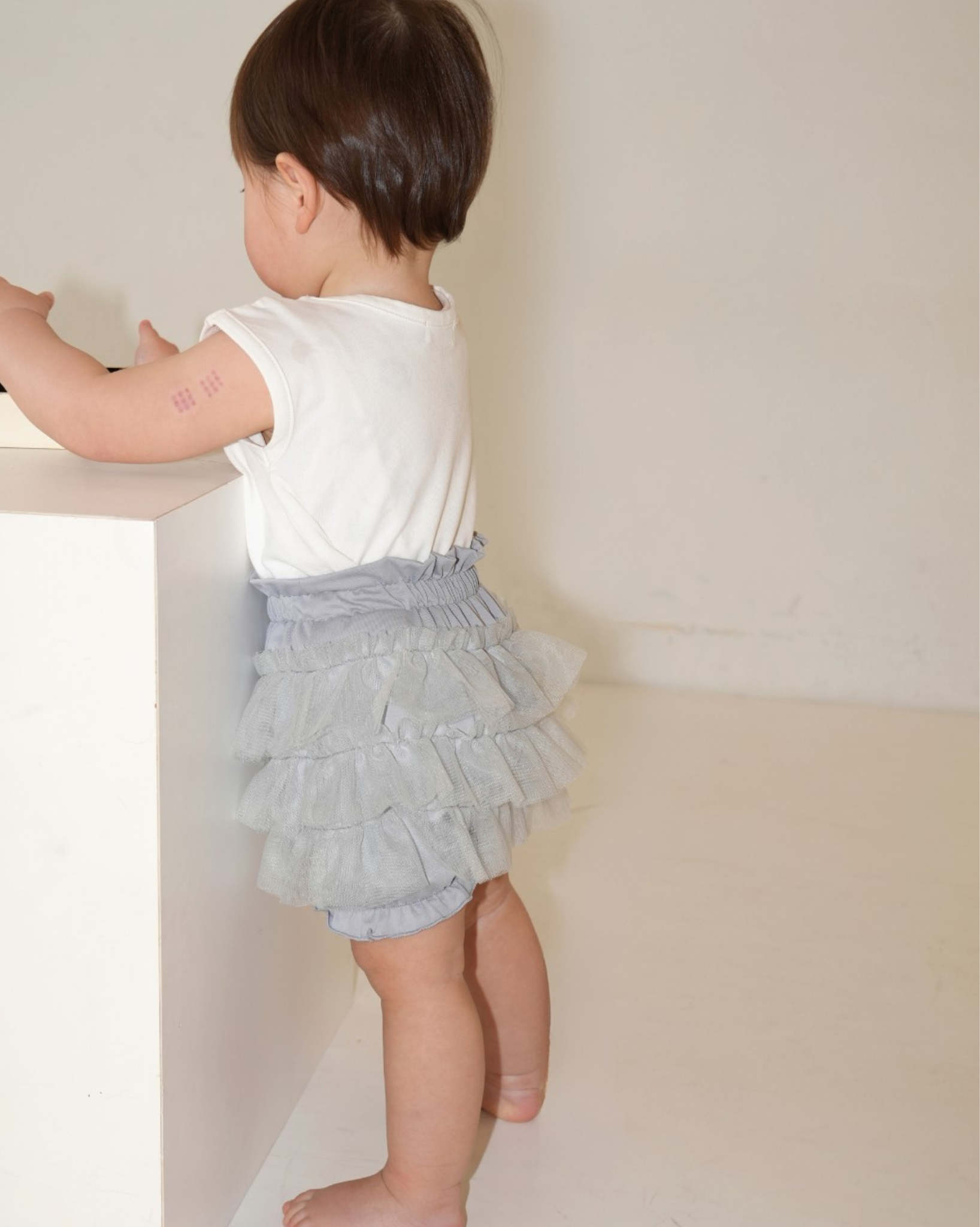 Sheer Tulle Ruffle Bloomer Pants【110281】 (Blue)