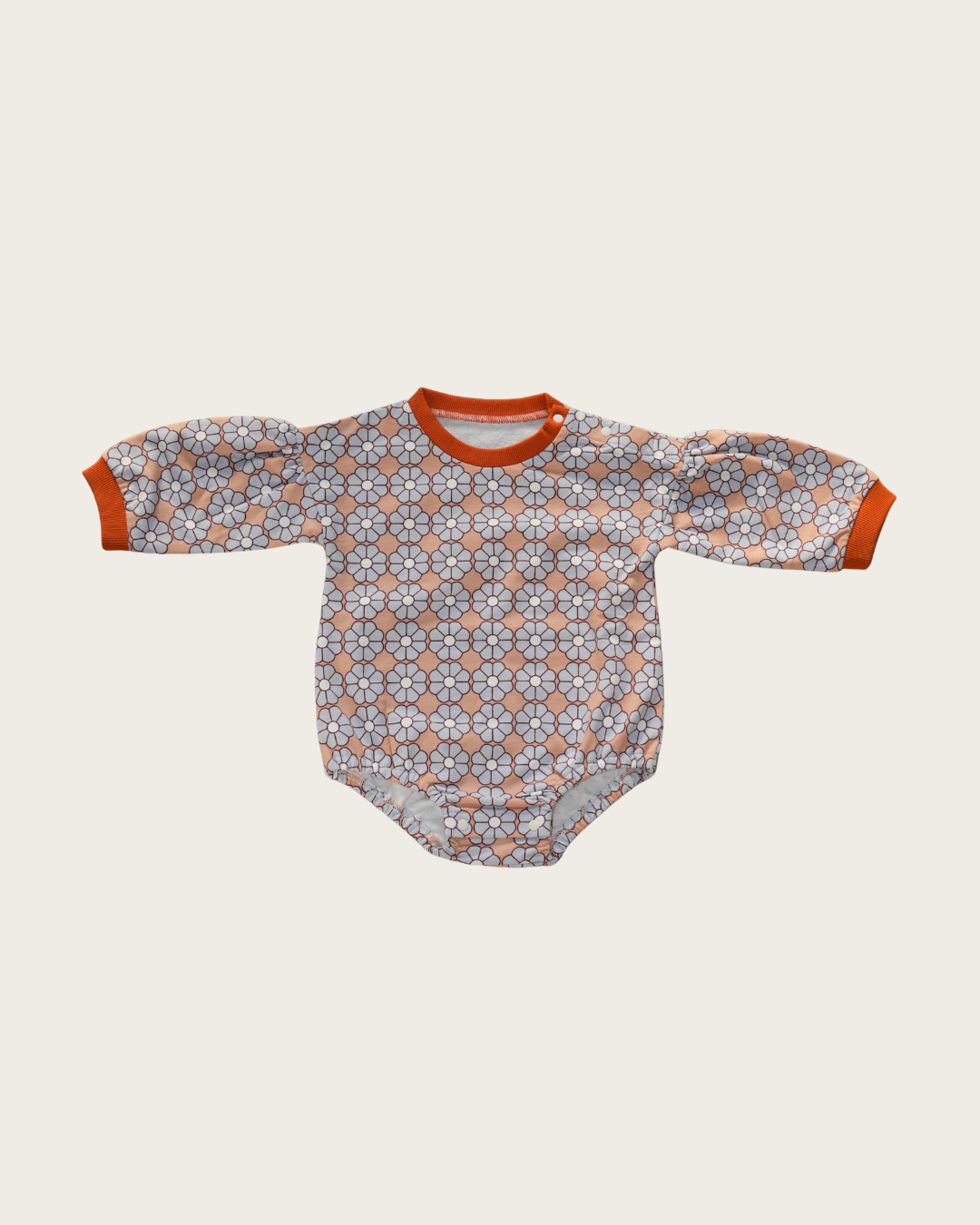 Retro Daisy Pattern Rompers【110116】(BROWN)