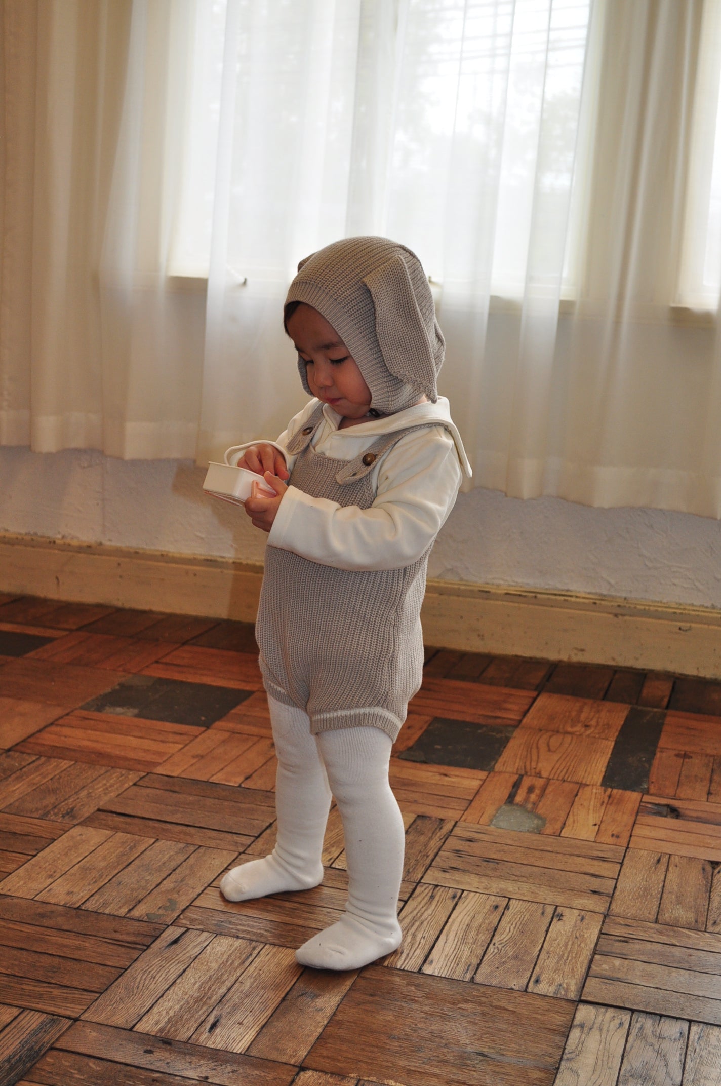 Rabbit Knit Three Piece(gray)