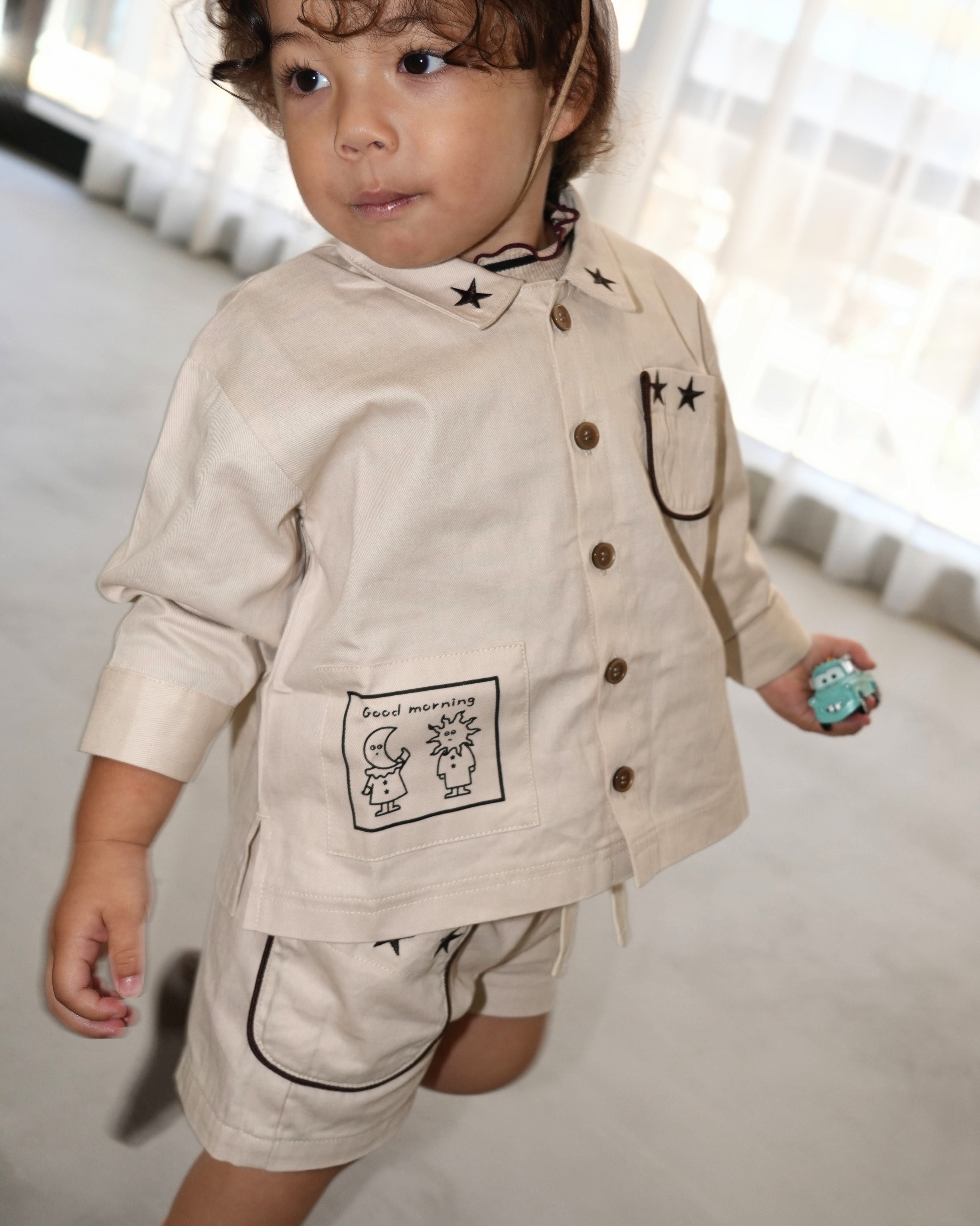 Moon & Sun Cotton Twill Shirt【110418】 (ivory)