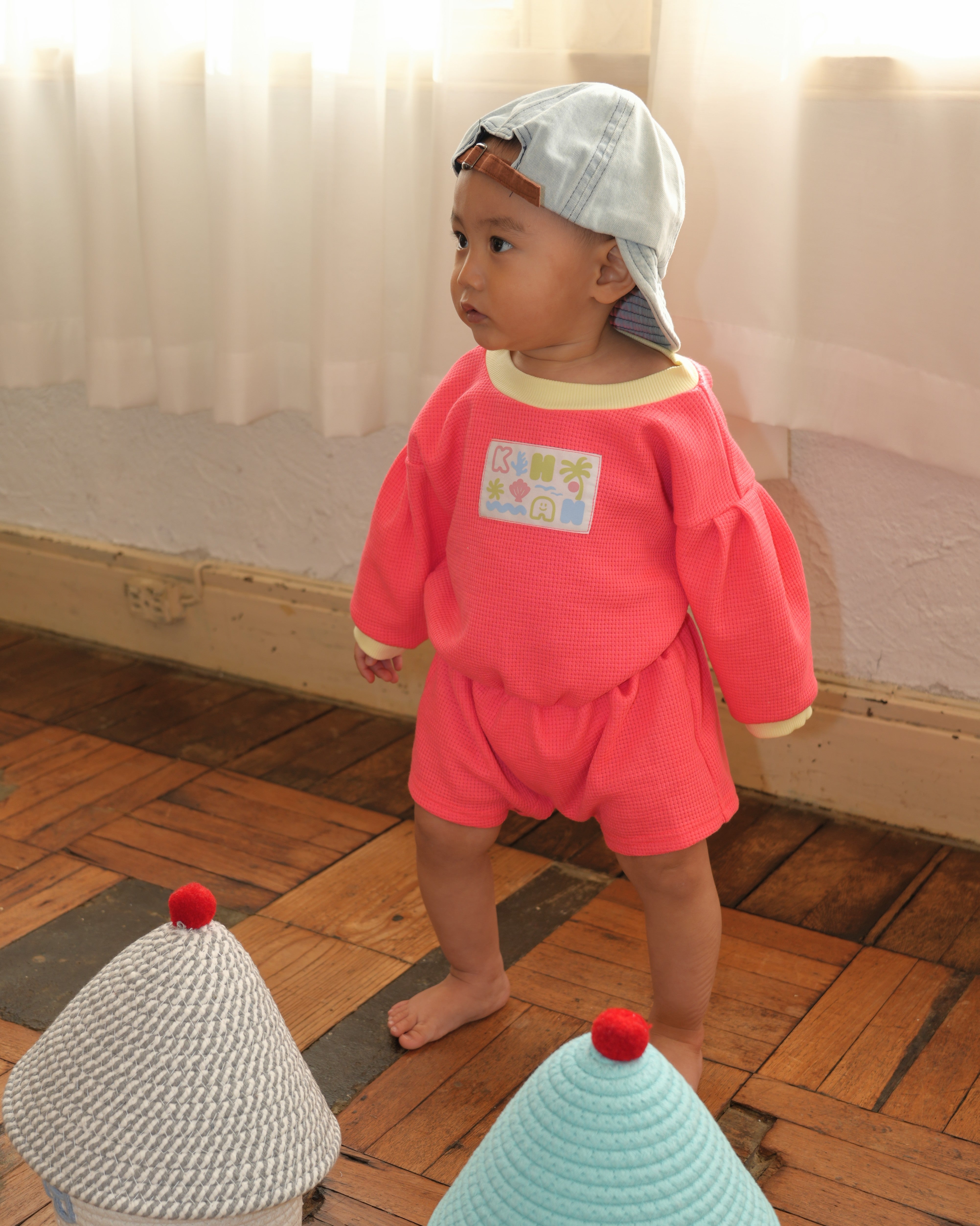 ネオンカラーロンパース【110202】（orange）