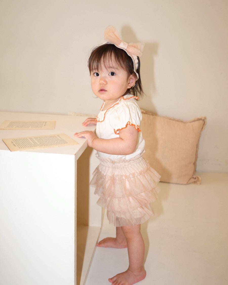 Sheer Tulle Ruffle Bloomer Pants【110281】 (Pink)
