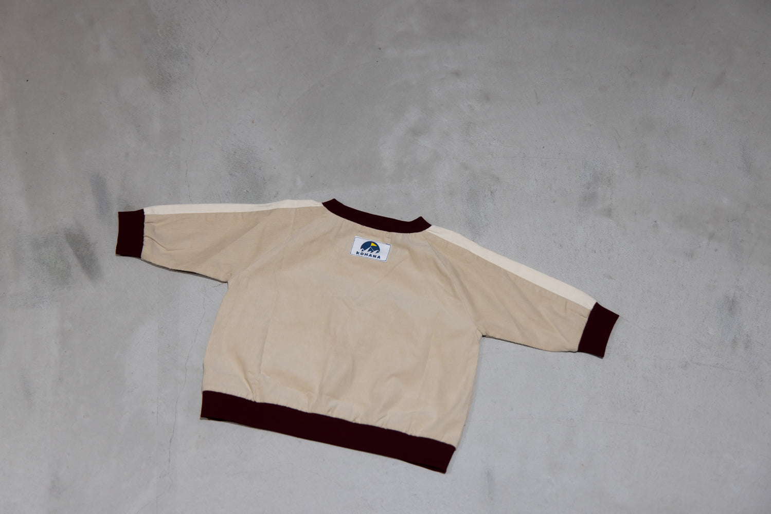 （予約商品）シャツコール配色トレーナー【110101】（Beige）