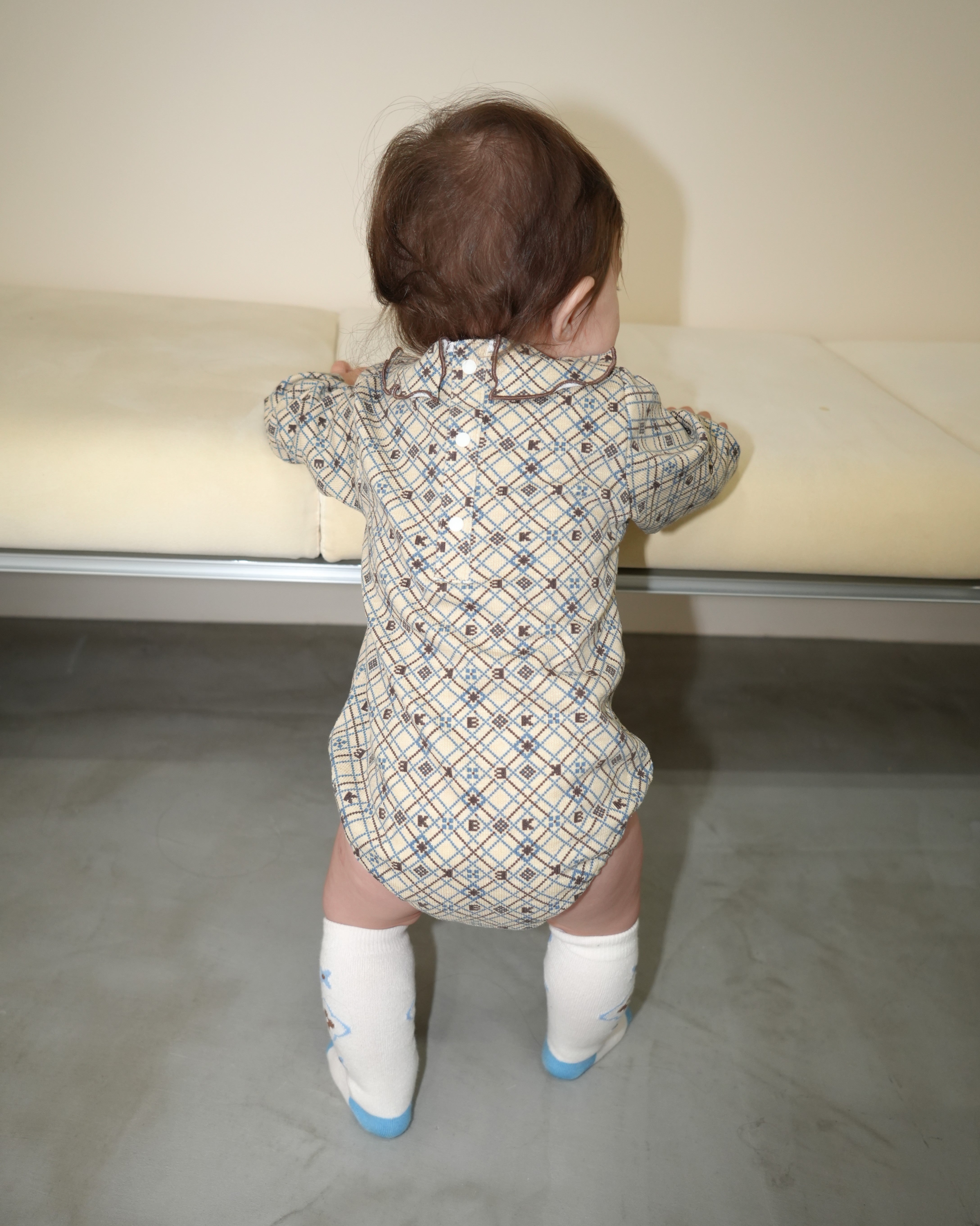 Pixel Art Frilled Collar Romper【110311】