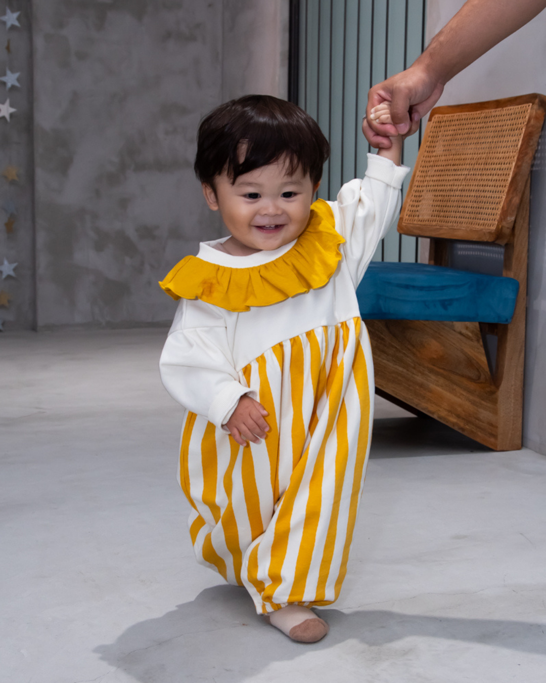 (Pre-order item) Circus Sweat Coverall [110078] (Mustard) 